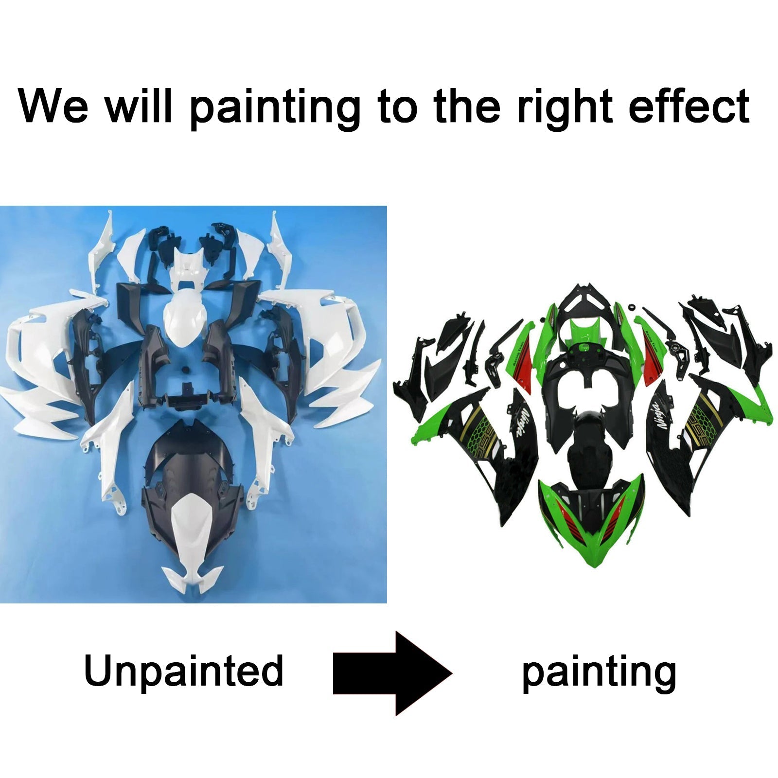 2020-2024 Kawasaki ER-6F Ninja650 injectiekuipset carrosserie ABS #101