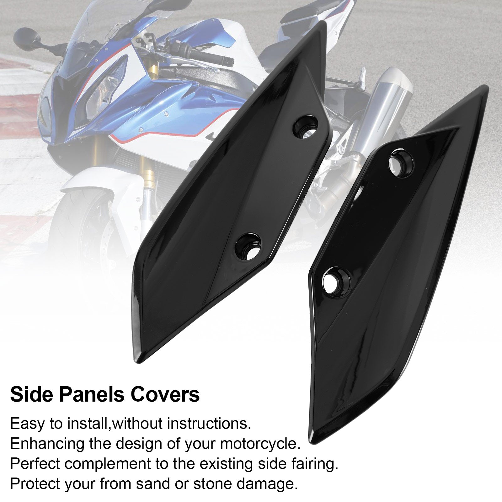 Panneau de couverture d'insertion de garniture latérale Cowl de carénage pour BMW S1000R 2009-2014