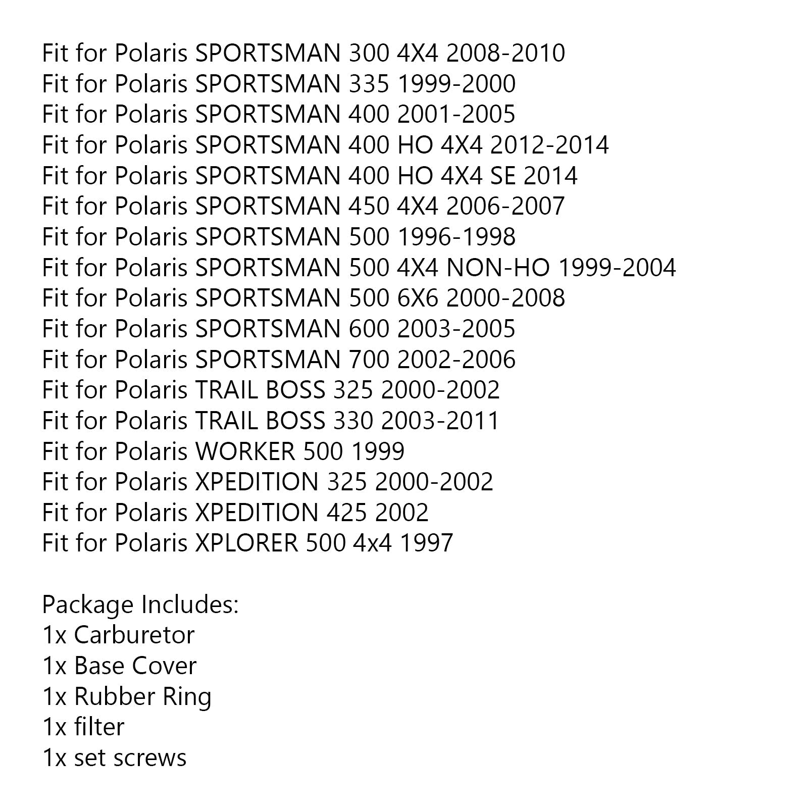 Carburetor Carb for Polaris RANGER 500 1999-2009 SPORTSMAN 500 1996-1998 Generic