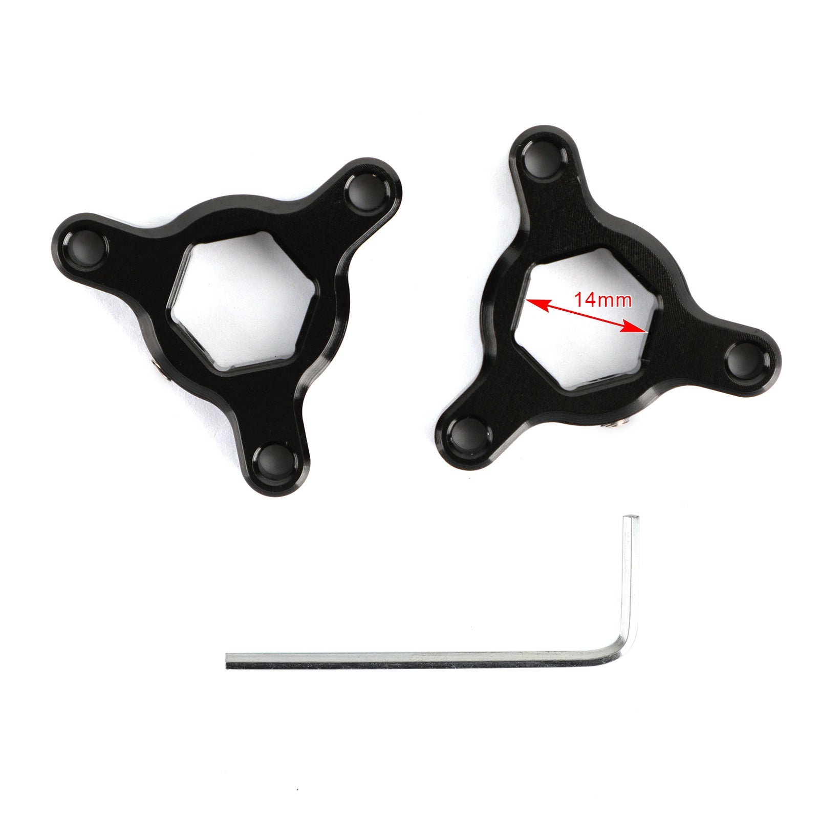 Vork Pre Adjusters Zwart 14MM Fit voor Kawasaki Ninja ZX6R ZX10R ZZR1400 Z800 Generiek