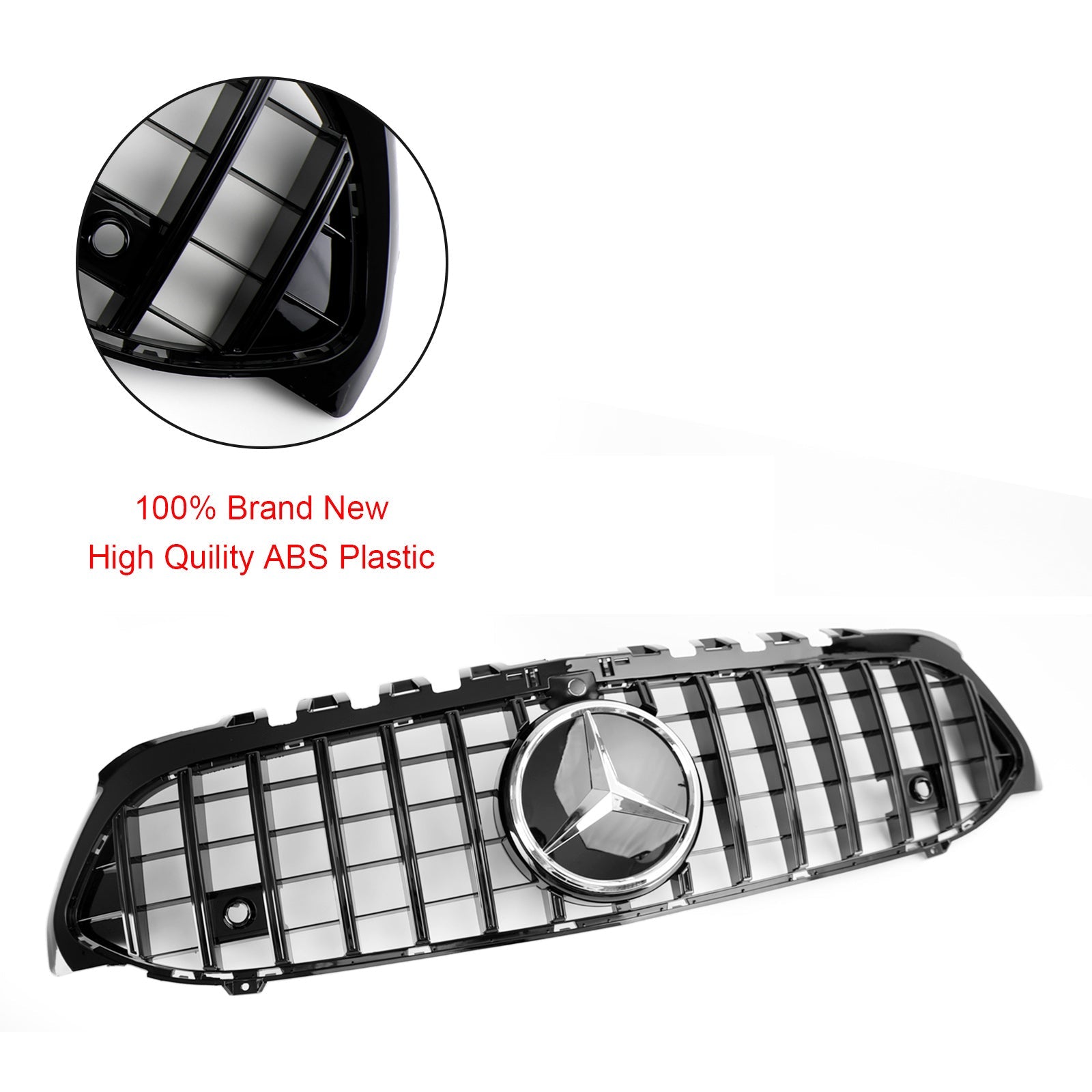 Mercedes Benz A-Klasse 2019-2023 W177 GT-stijl voorbumpergrille zwart