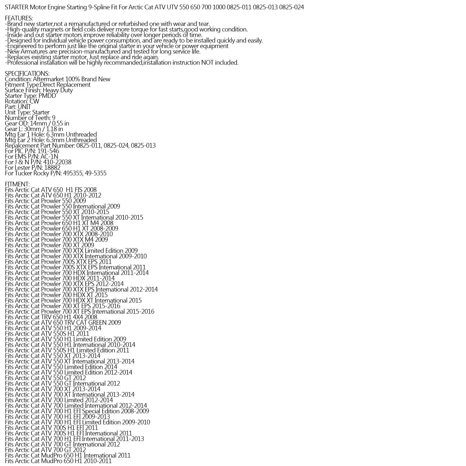 0825-013 Výmena štartovacieho motora za arktickú mačku-0825-024 0825-011 Generic