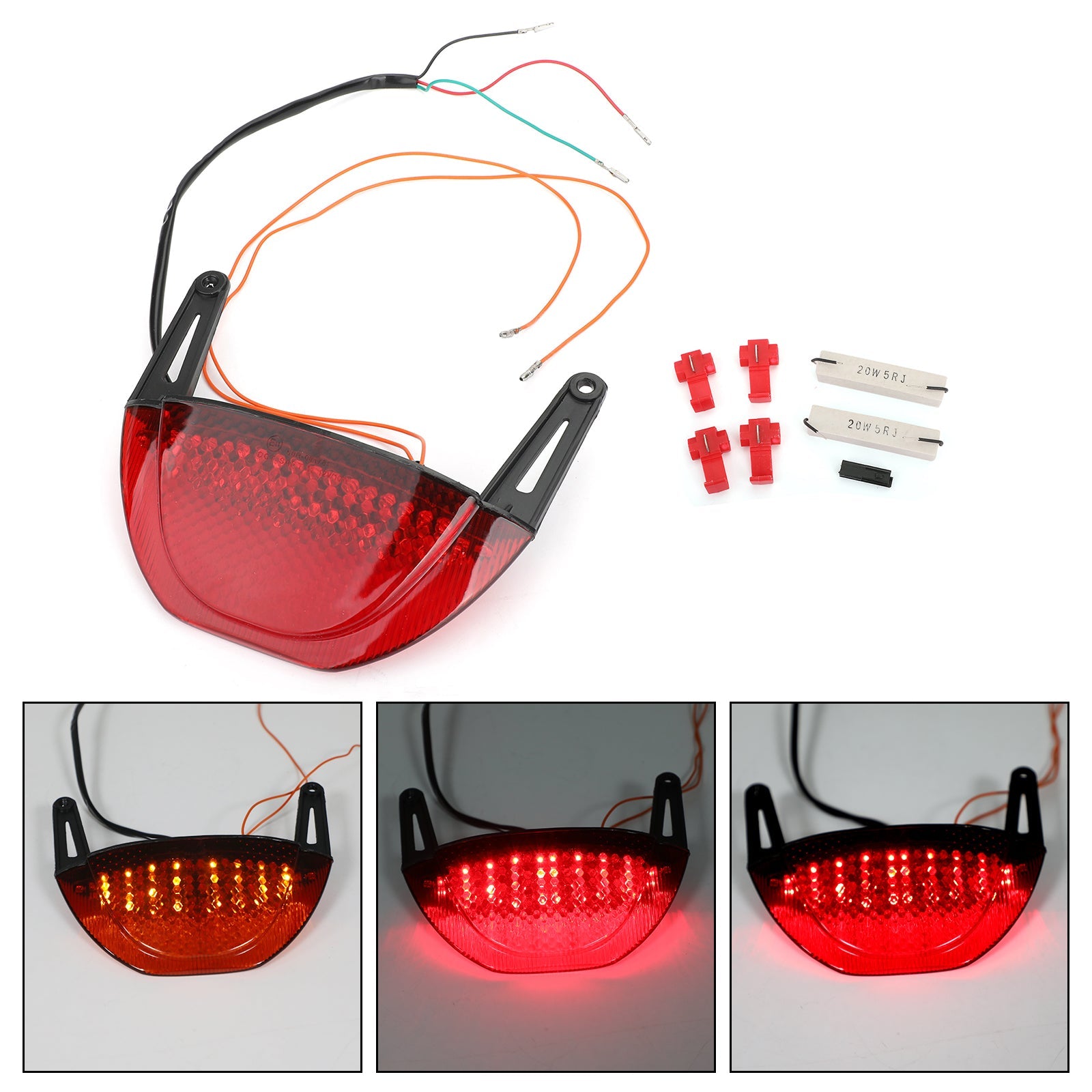 Motocykel zadná brzda Turn Signals Taillight pre Honda CBR 600RR 2007-2012 Red Generic