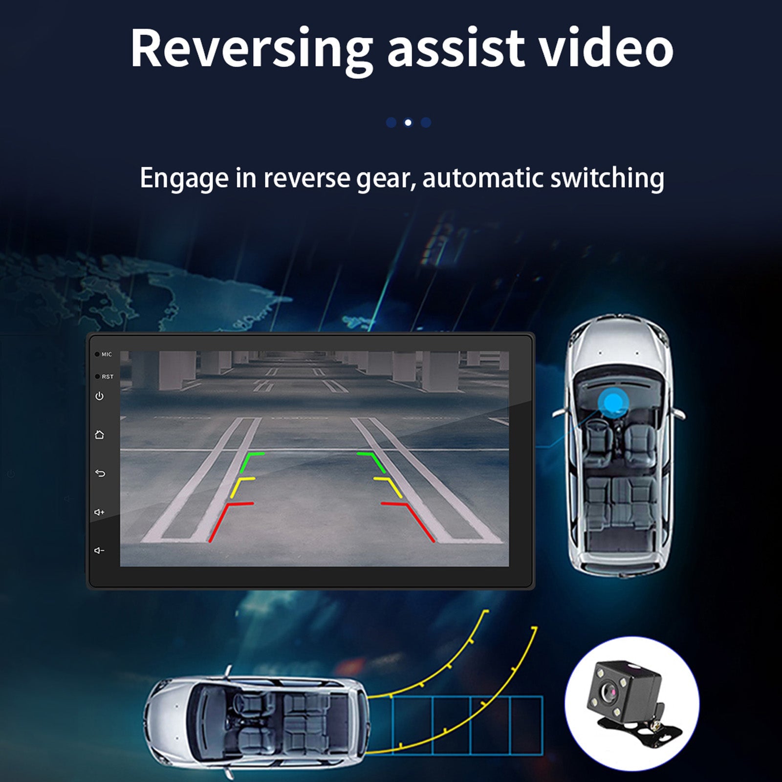 7" Android 10 2G + 32G Quad Core GPS WiFi Bluetooth Autoradio MP5-speler Carplay