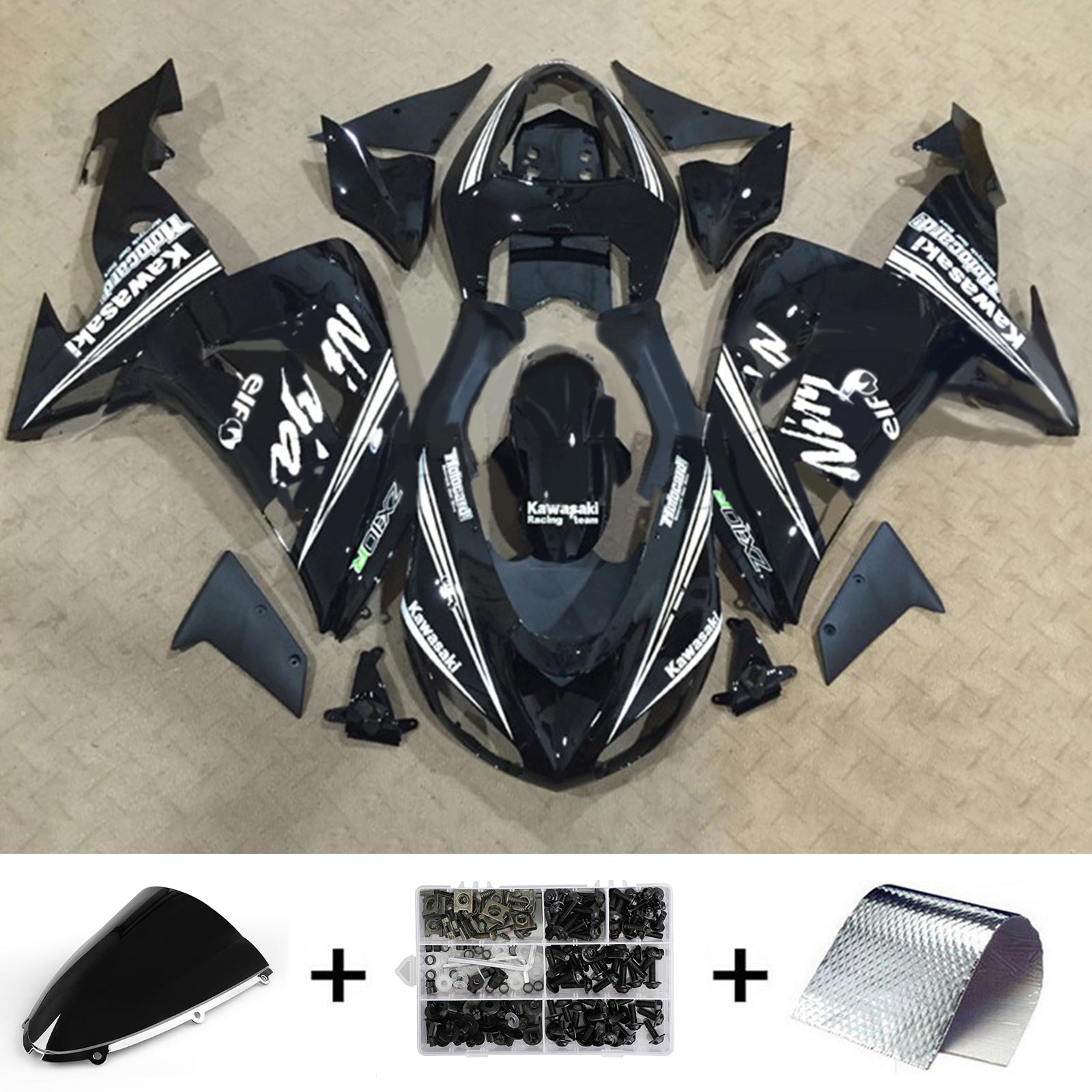 2006-2007 Kawasaki ZX10R Fairing Kit Bodywork plast Abs