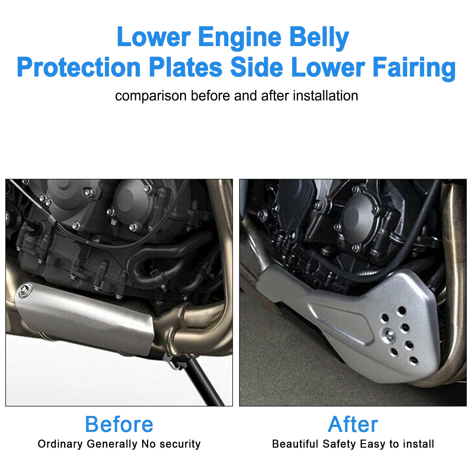 2021 Trident 660 Nedre motor Magebeskyttelsesplater Side Fairing Generic