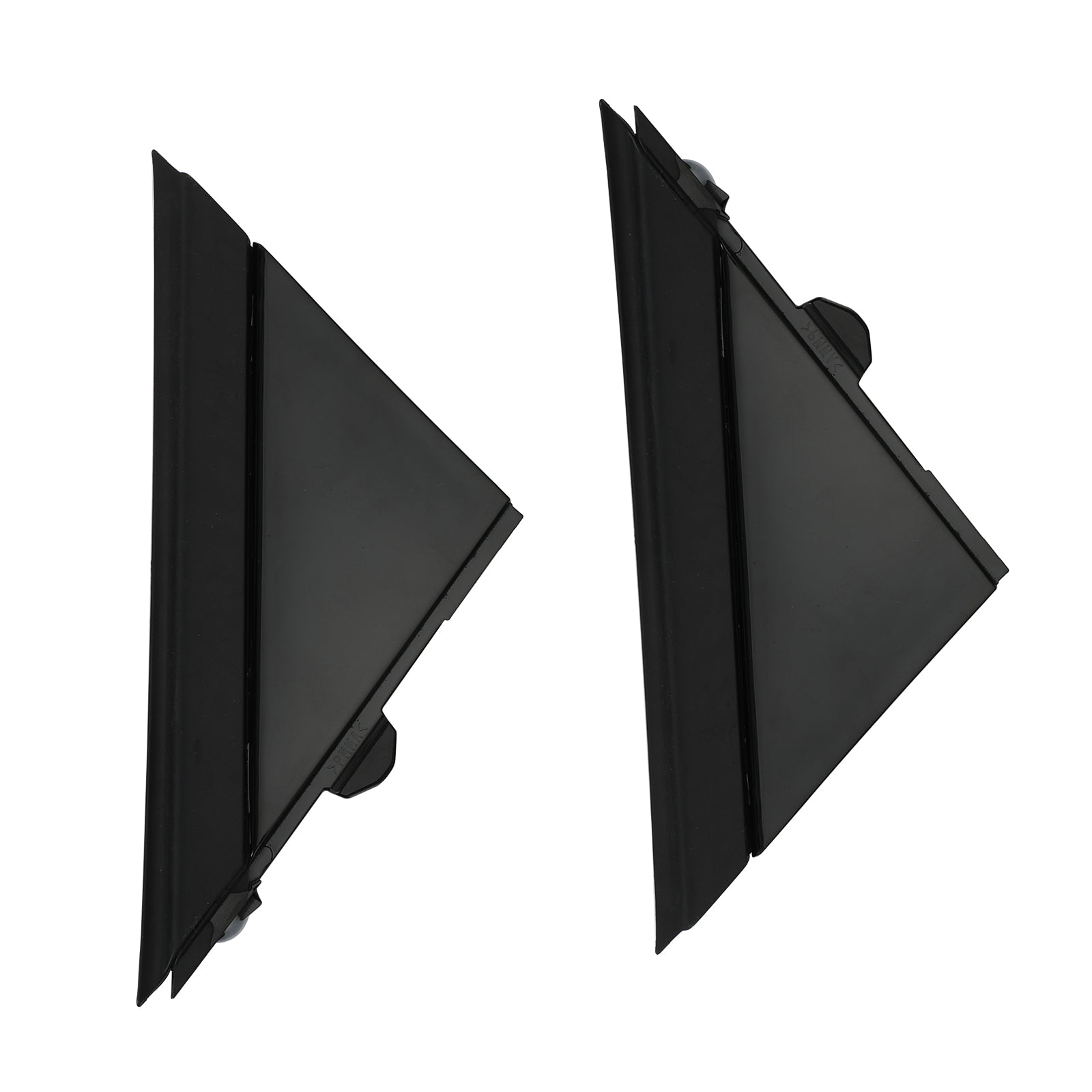 Negro brillante izquierda & Molduras de cubierta de bandera para espejo retrovisor derecho para Fiat 500 2012-2017 (genérico)