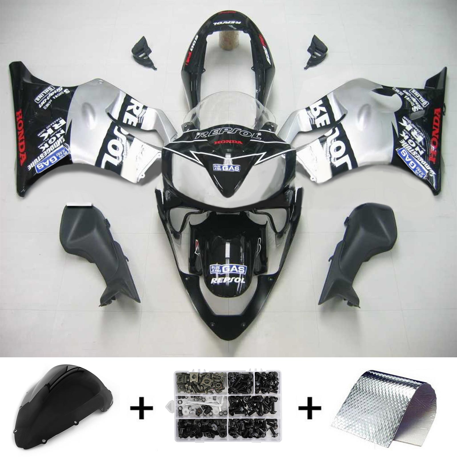 2004-2007 Honda CBR600 F4i Amotopart vstrekovanie Kit Kadywork Bodywork Plast ABS #113