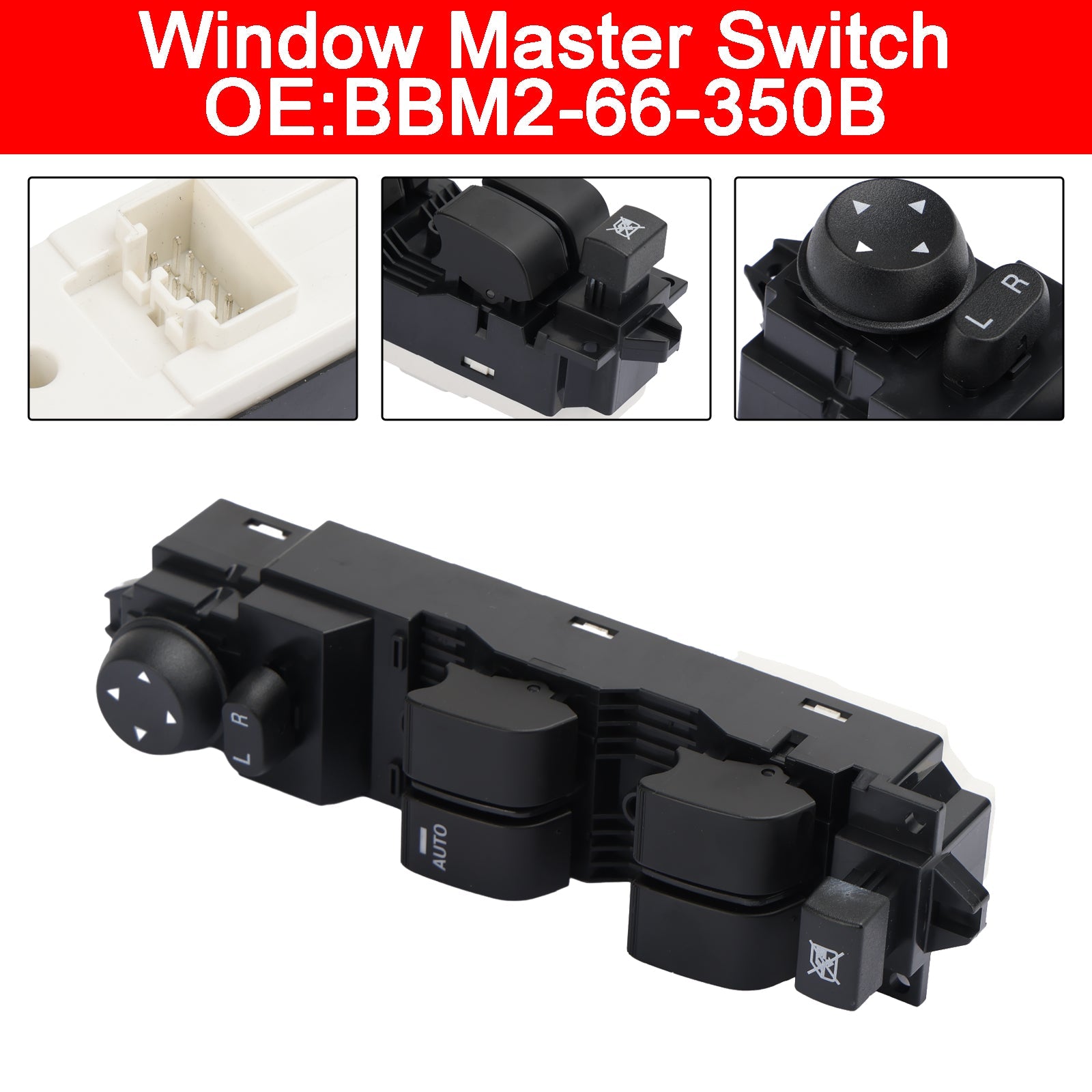 Mazda 3 2010 2011 2012 2013 Elektrische ruitbediening Hoofdschakelaar BBM2-66-350B