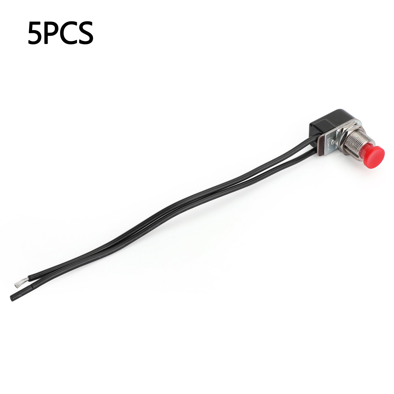 5pc normalement fermé le bouton de bouton-bouton d'auto-réinitialisation momentanée Interrupteur de réinitialisation avec rouge