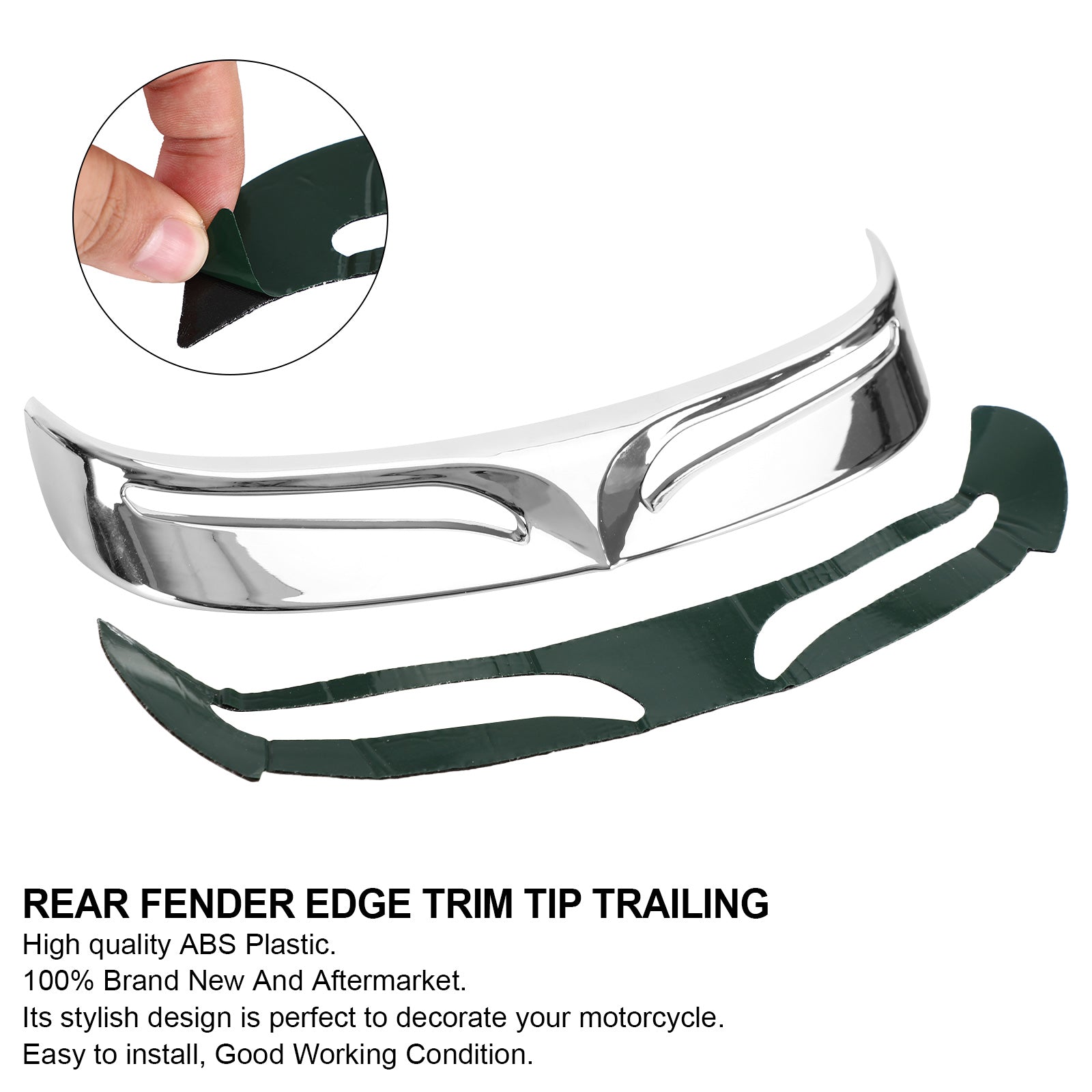 Chromé arrière du bord de la fraide de la fraide arrière ajustement pour Fat Boy Flstf 2007-2017