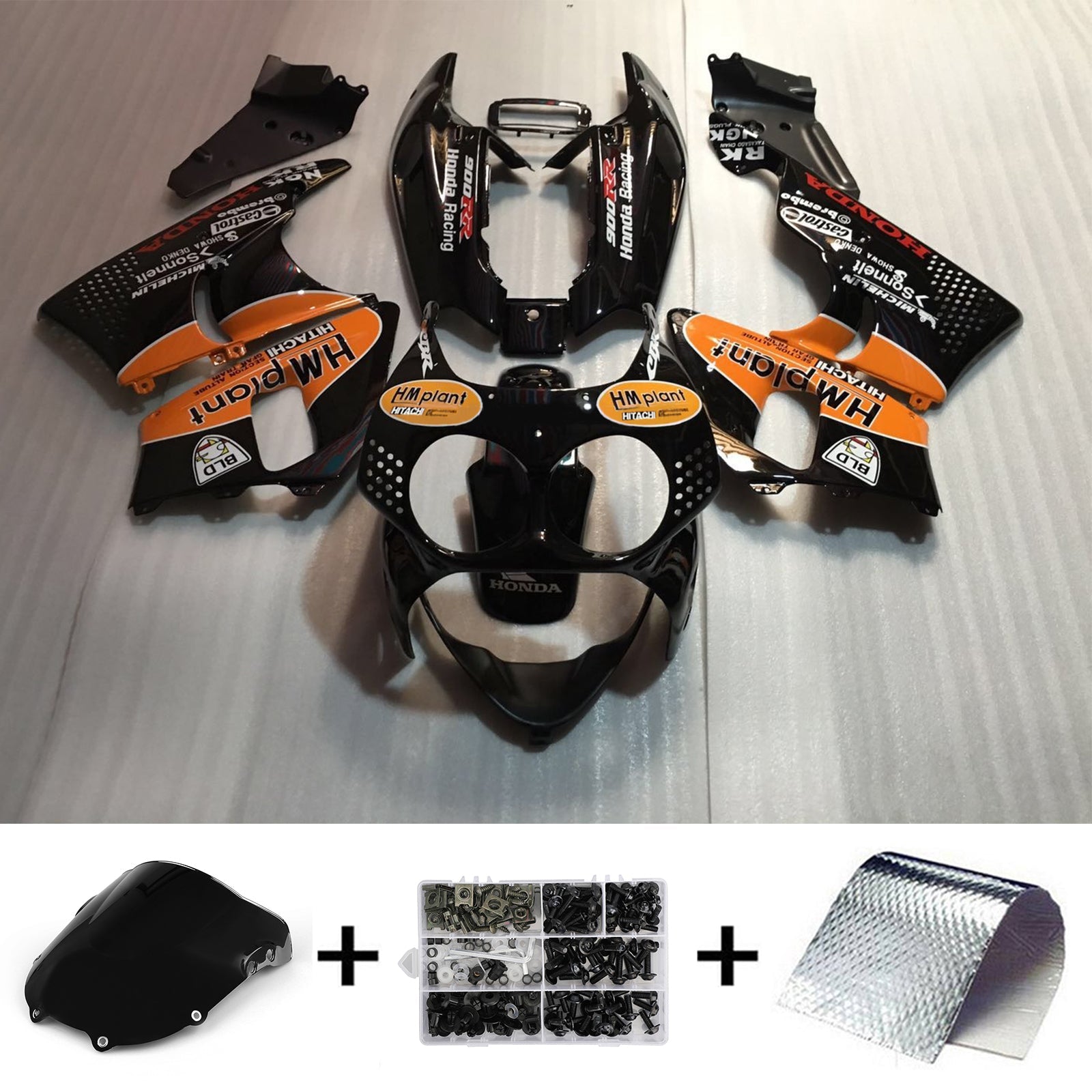 1992-1993 Honda CBR900RR 893 Amotopart Injection Fairing Kit Bodywork Plastic ABS #104