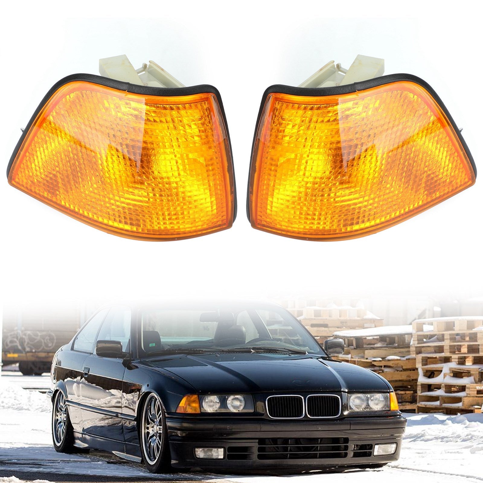 1992-1998 BMW E36 3-Series 4DR Sedan/Hatchback Euro Corner Lights Amber