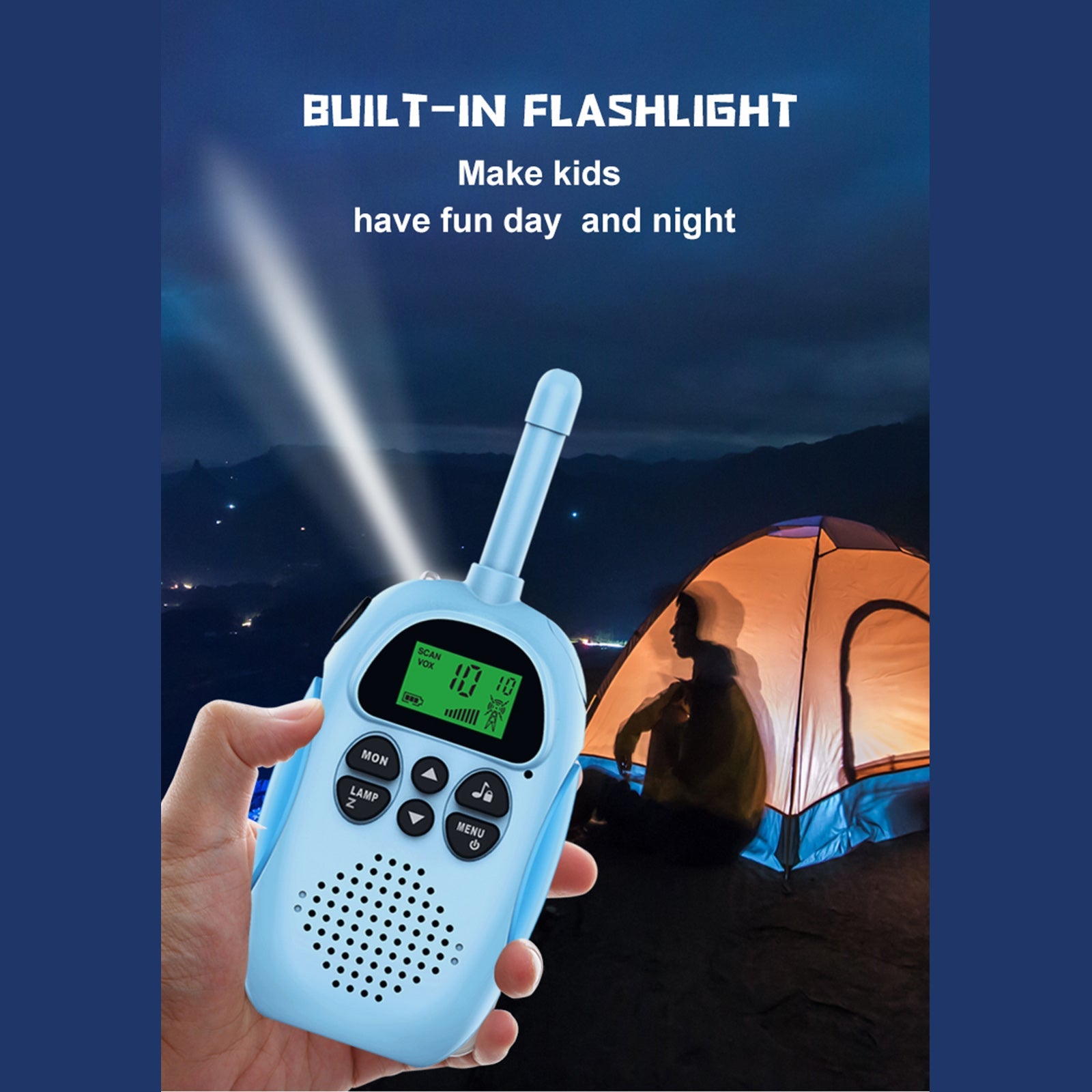 2-pack kinderwalkie-talkies 22-kanaals 2-weg radio 3 km bereik handheld origineel