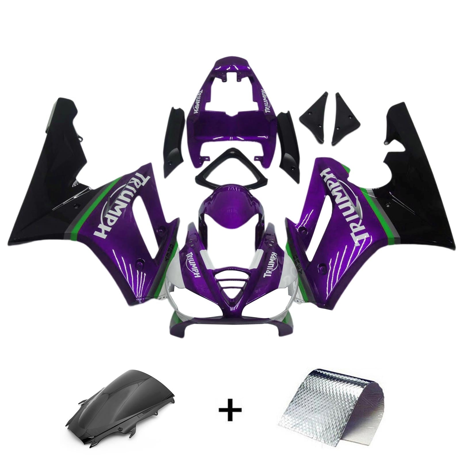 2009-2012 Triumph Daytona 675 Kit de carénage Kit de carrosserie en plastique Abs