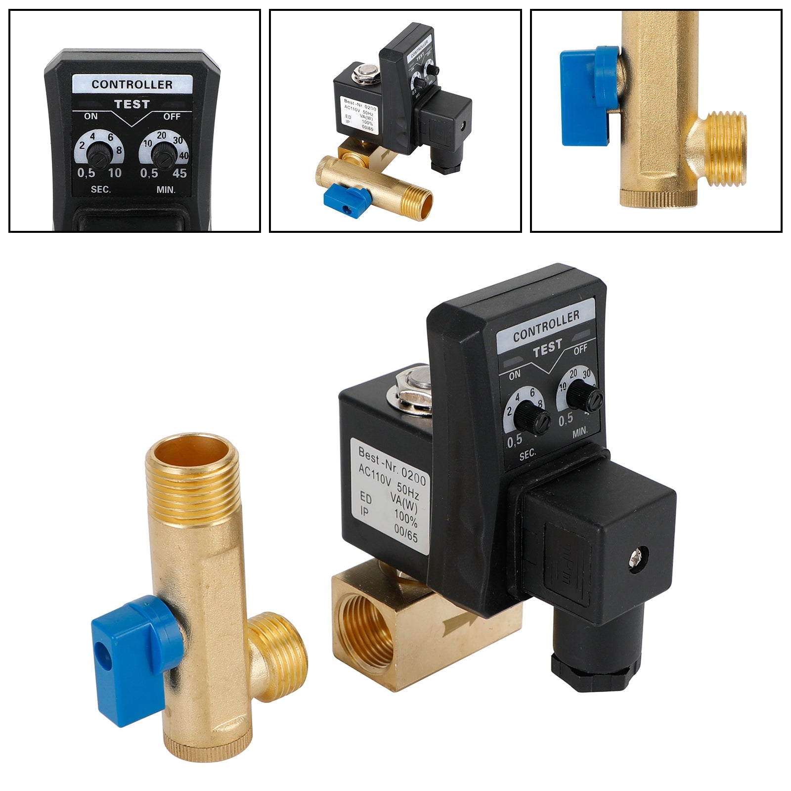 1/2" Vanne de vidange automatique des condensats du compresseur d'air électronique temporisé