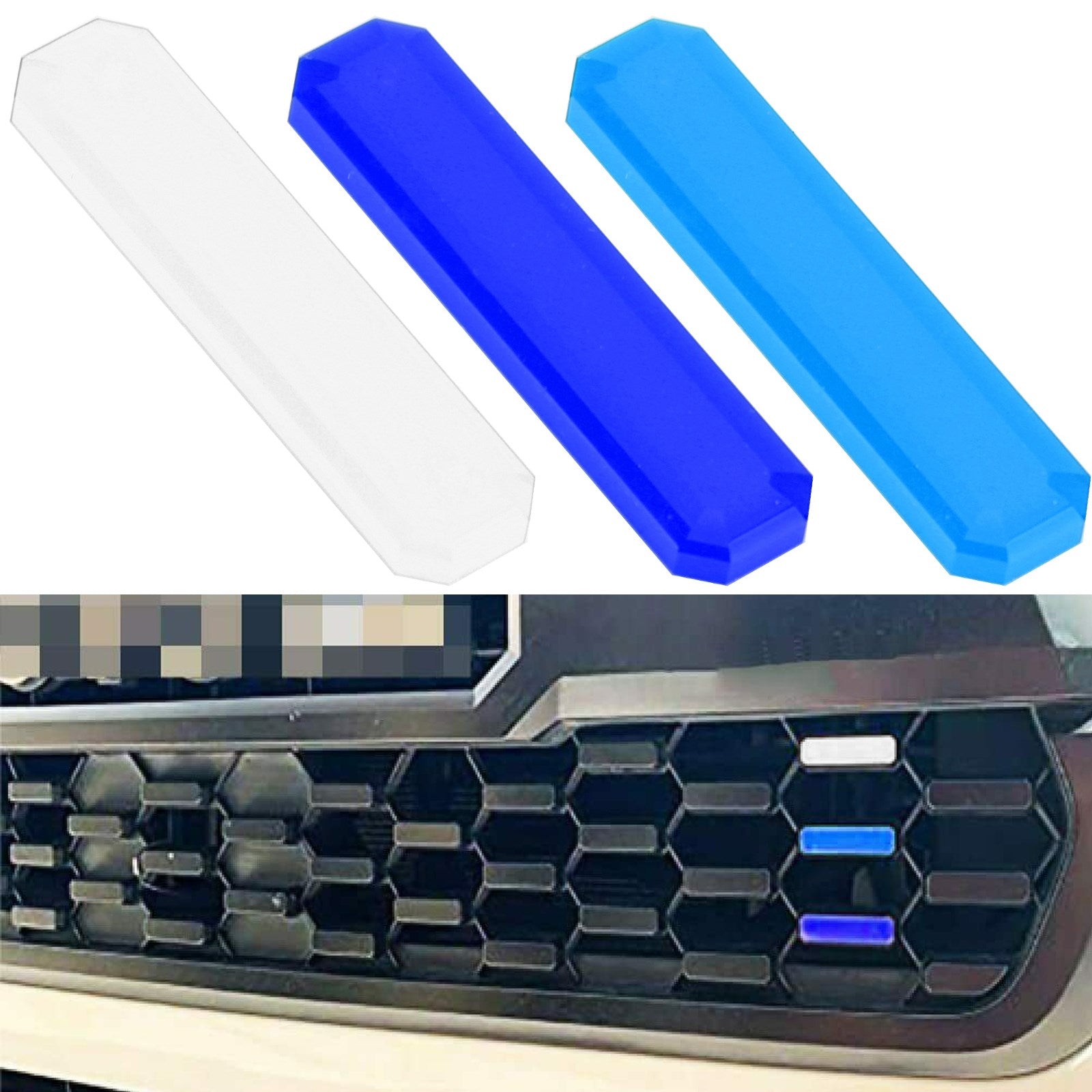 Driekleurige badge voorgrille sticker voor Tacoma TRD Pro 2016-2020 Generiek