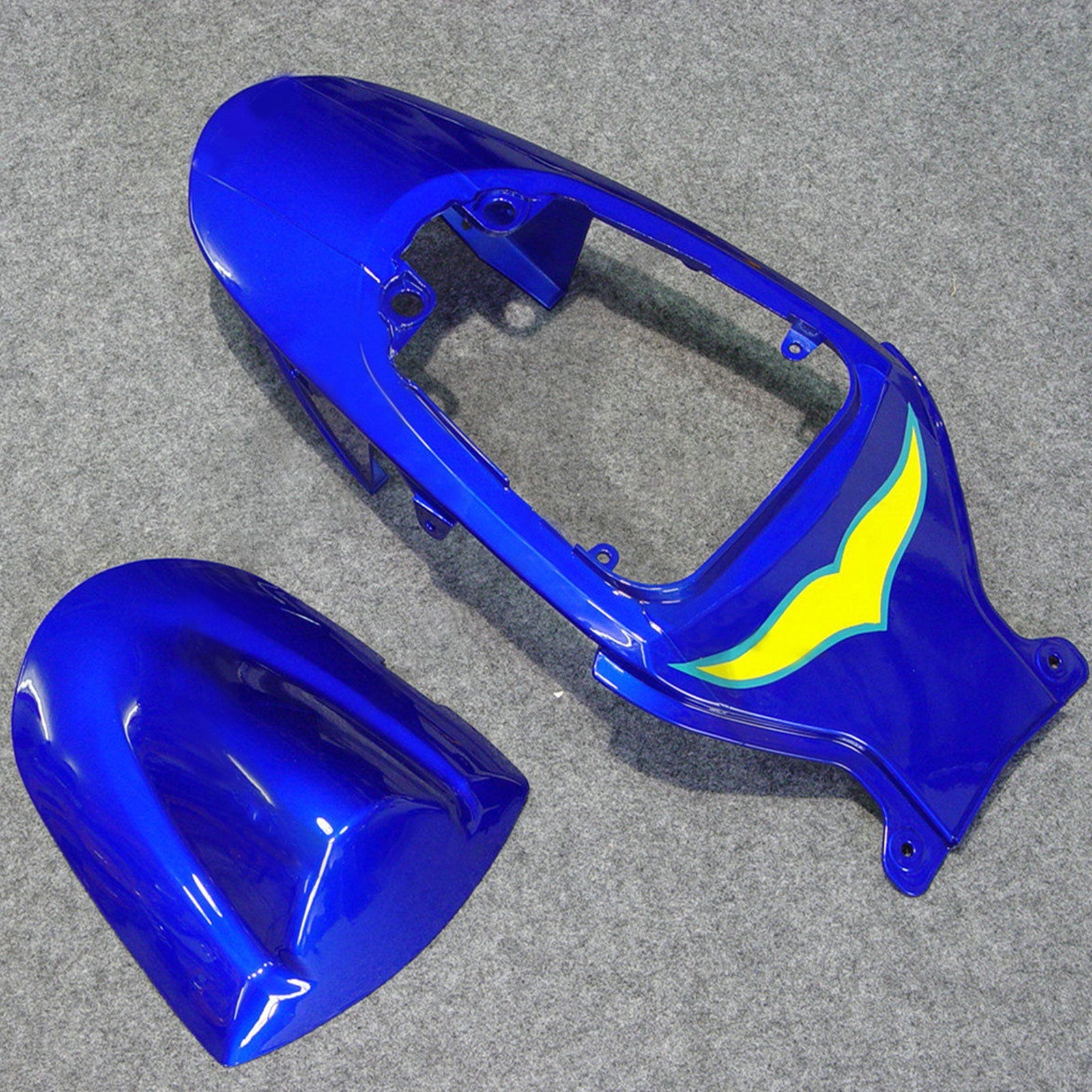 2006-2007 Suzuki GSXR 600 750 Ensemble de carénage en plastique d'injection jaune