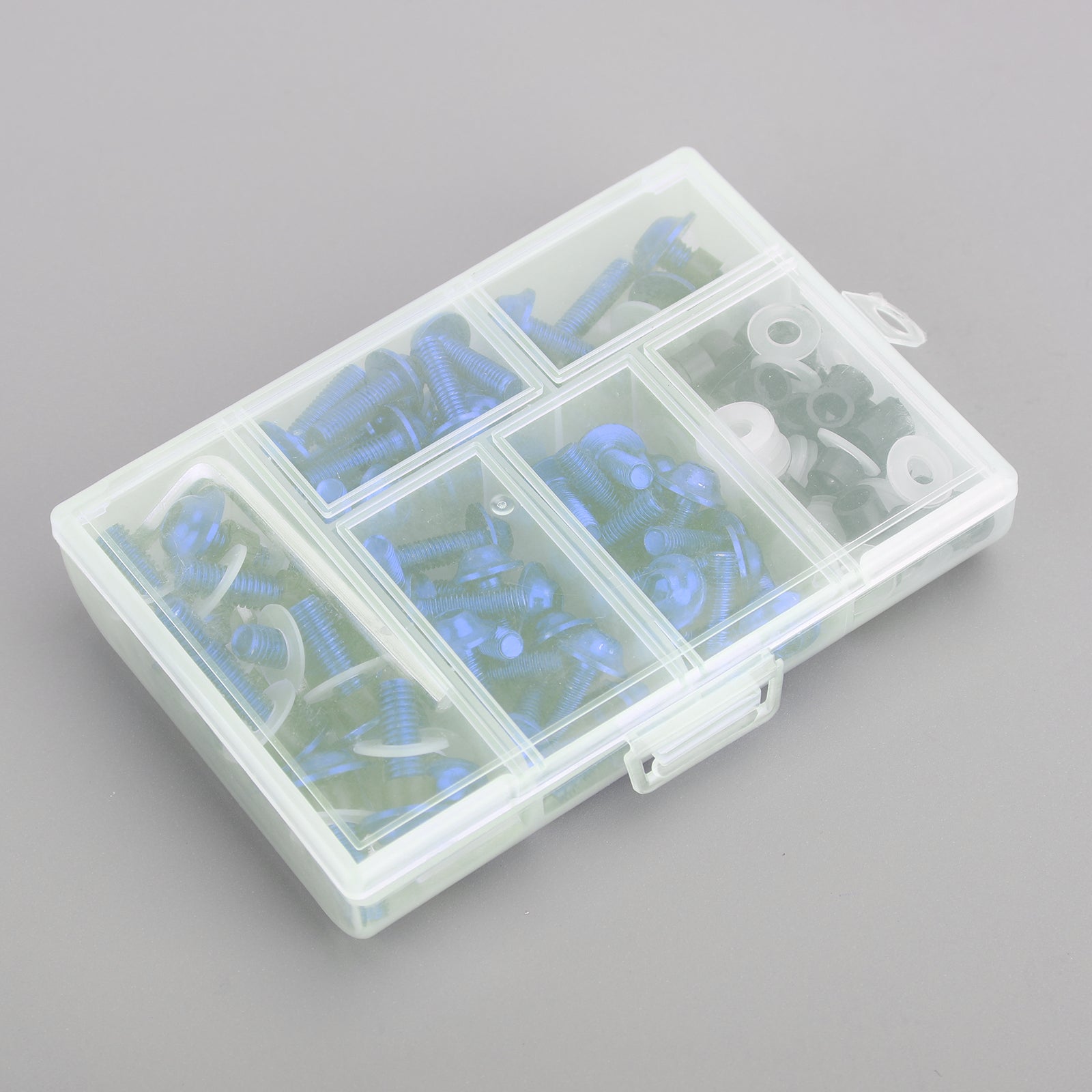 158 stuks motorfiets sportbike voorruit kuipboutset bevestigingsclip schroef blauw