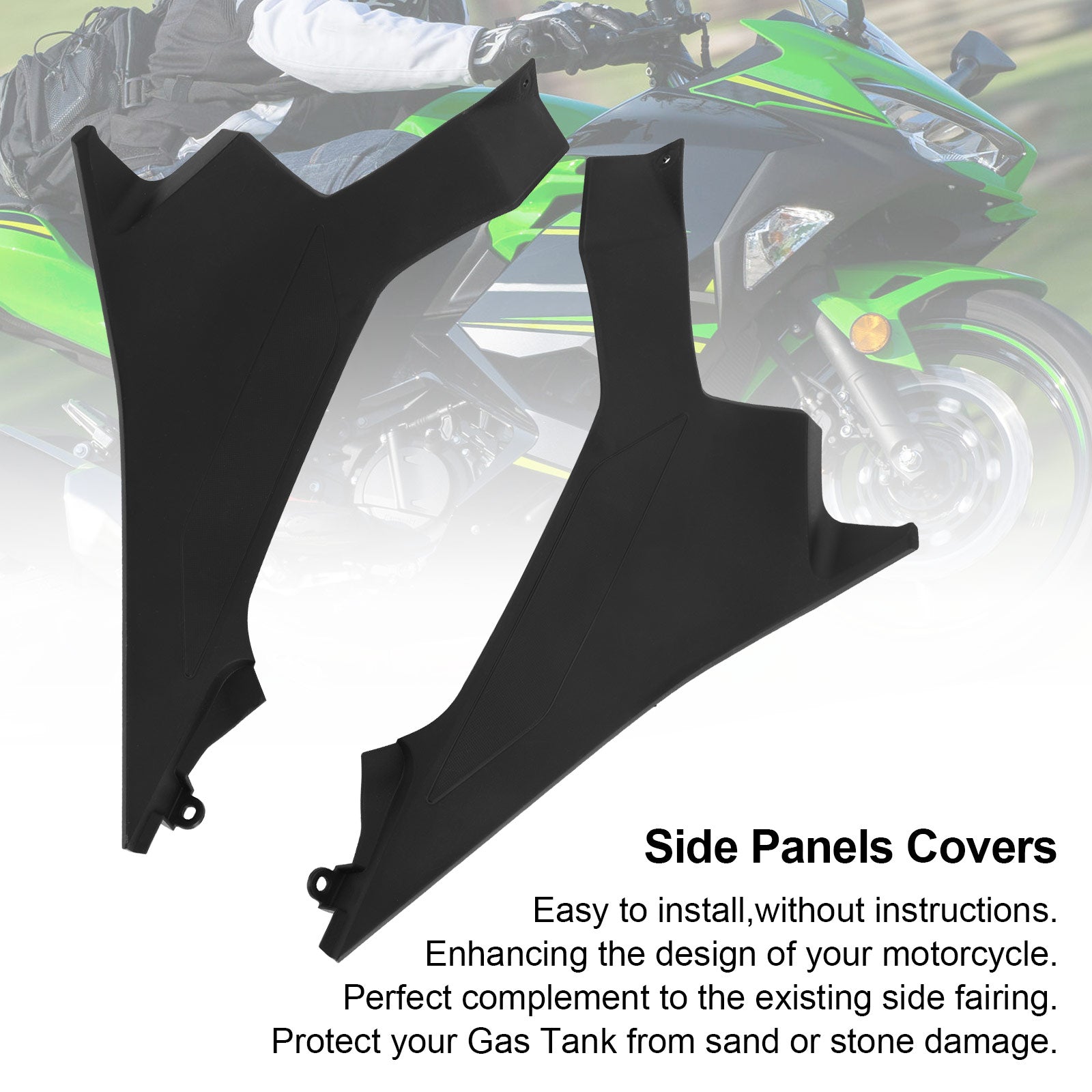 Gasstank sidetrimdekkepanel Fairing Cowl for Kawasaki Ninja 400 2018-2020