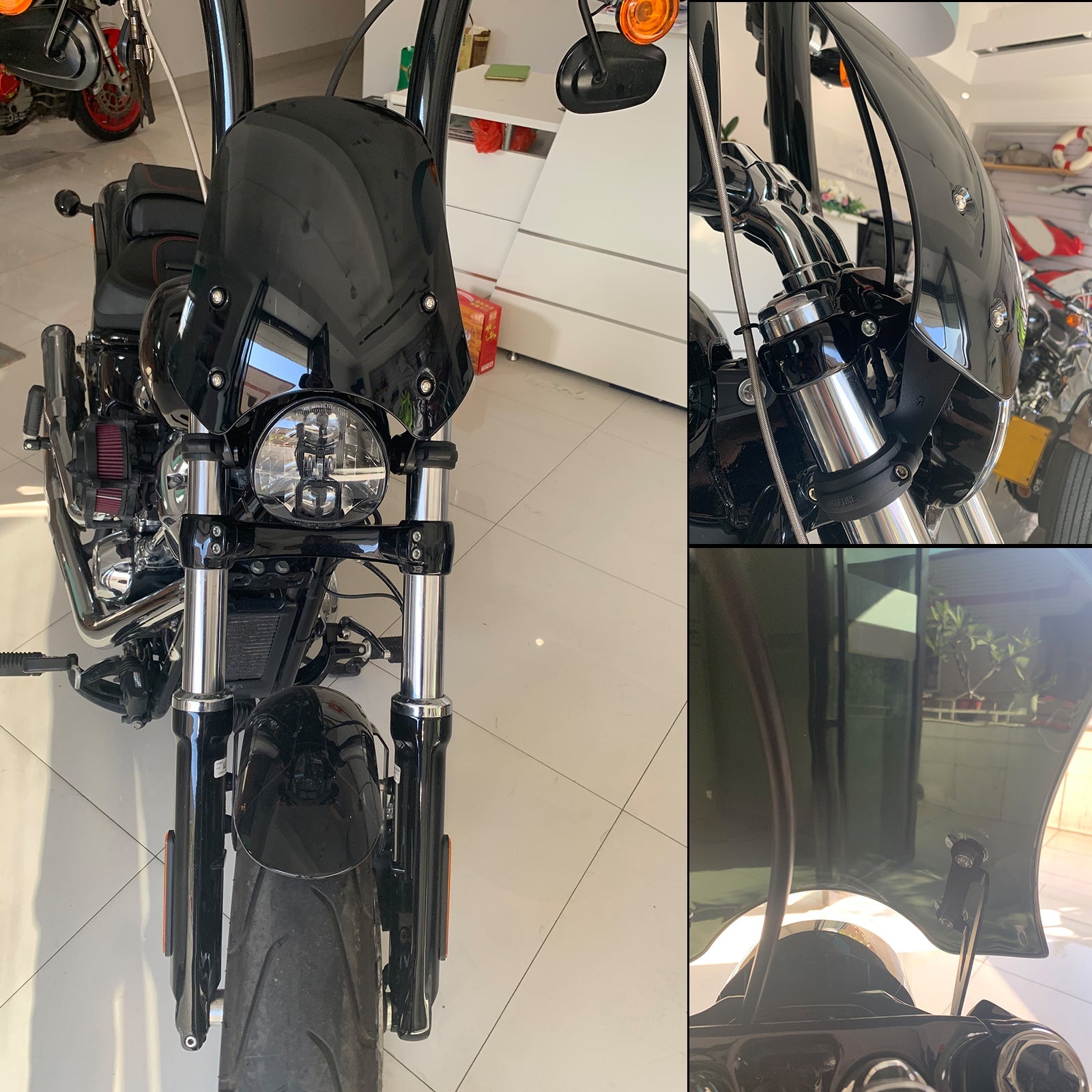 ABS plastové čelné sklo motocyklového skla pre modely harley dyna softvérové modely generické