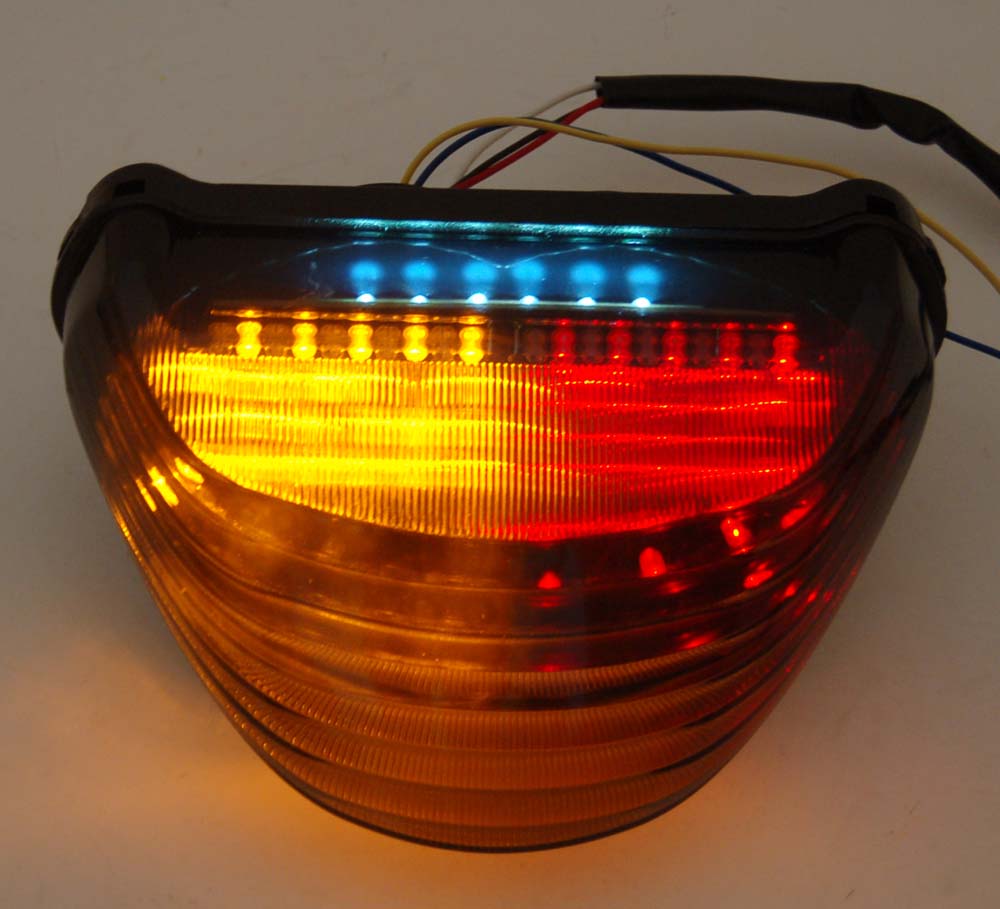 Integrated LED TailLight Turn Signals for Kawasaki Ninja ZX12R 00-05 Smoke Generic
