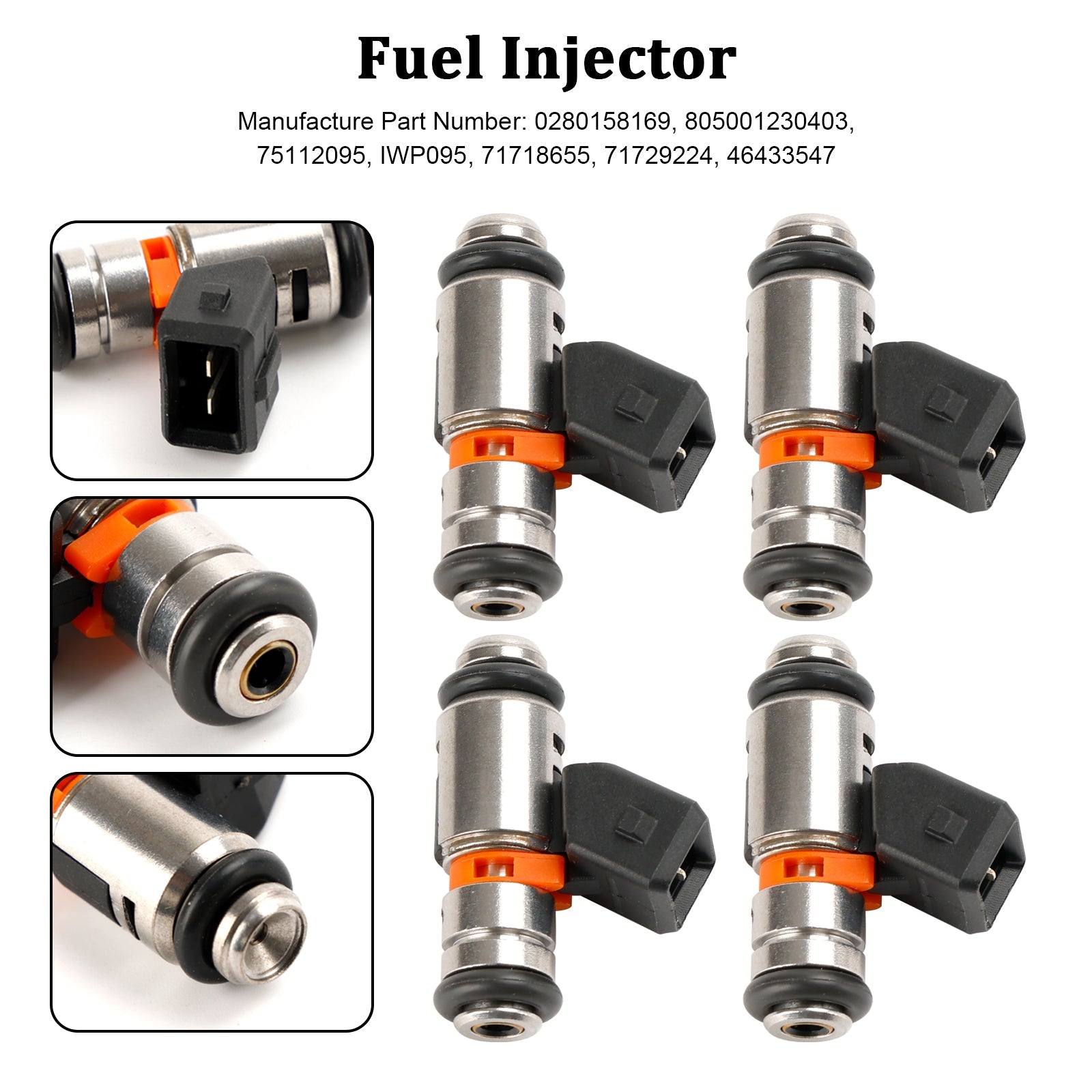 Injecteur de carburant IWP095, 4 pièces, pour Fiat Punto 1,4 l 2007 – 2009, pour Fiat Palio 1,6 l