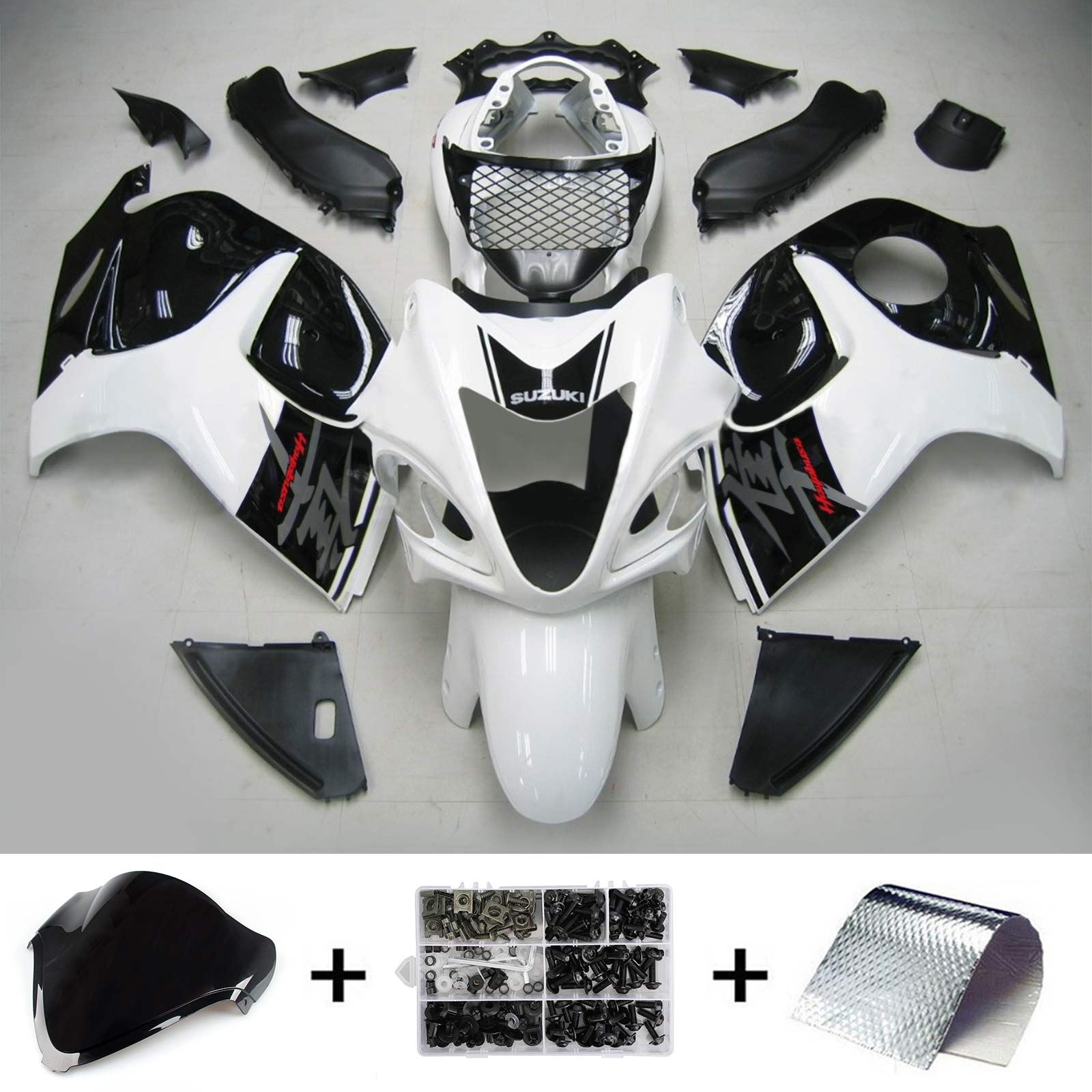 2008-2020 SUZUKI HAYABUSA GSX1300 AMOTOPART vstrekovacia kapota Kady Bodywork plast ABS #106