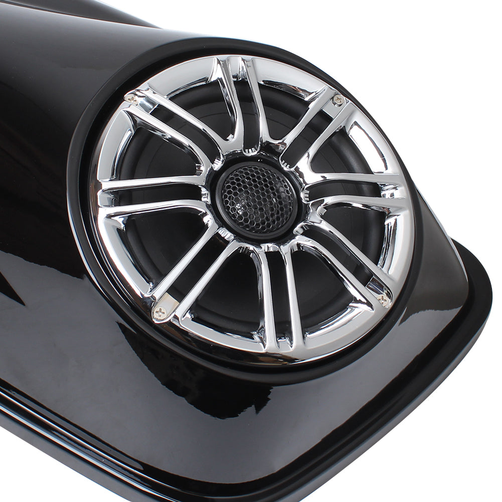 Høyttaler lokk for Harley Touring Street Electra Glide Hard Saddlebag 6.5 2014-21, Saddlebag lokk pakningsmaskinvare for turnégatelektra Glide 14-21, Saddlebag Triple 6.5 Lokk m/ høyttaler passer for Harley Touring Electra Glide 14-21