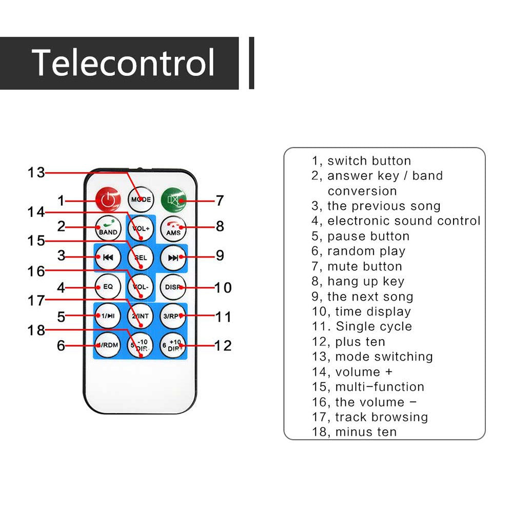 Bluetooth Vintage Car Mp3 Player FM Radio Aux Classic Stereo Audio mottaker USB