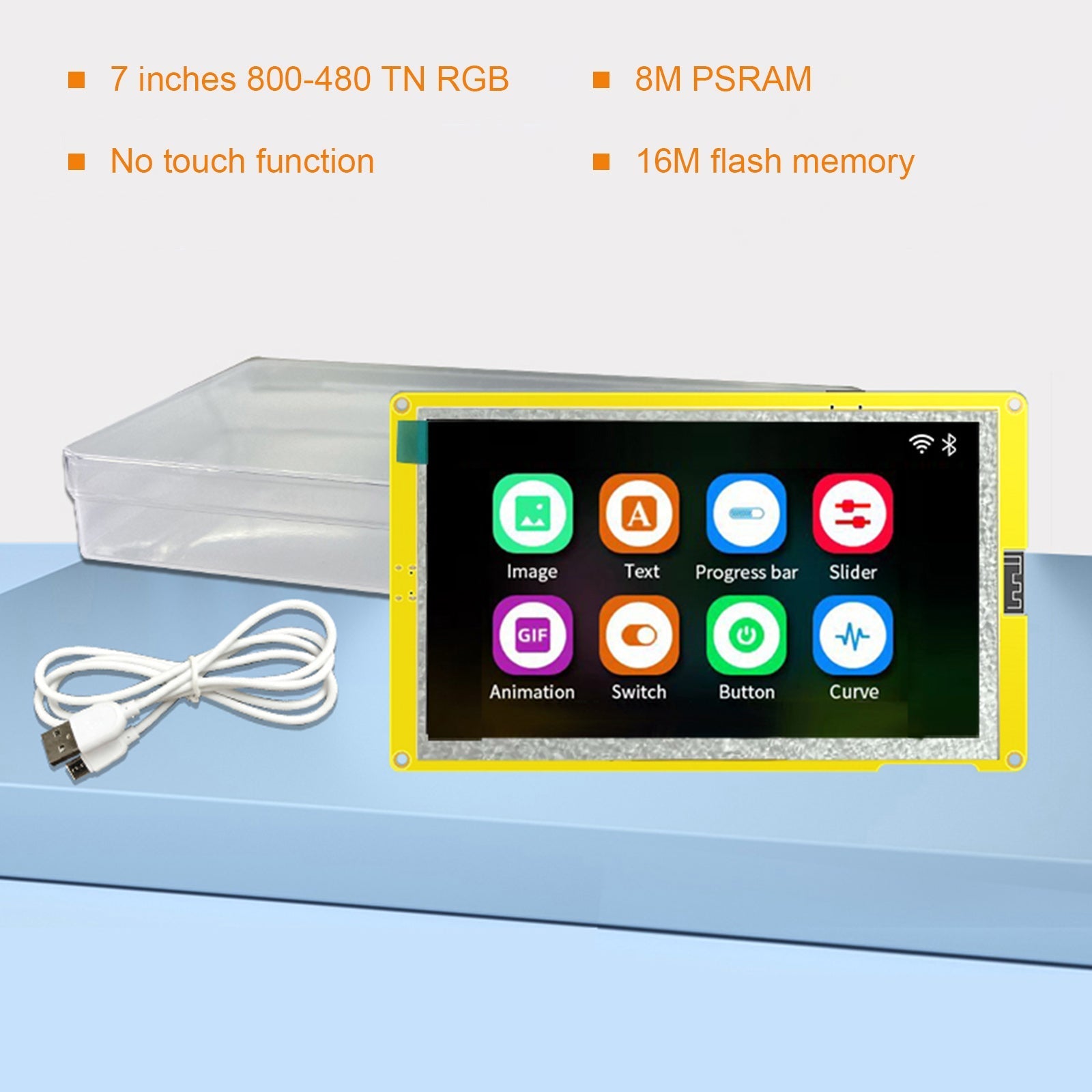 Vývojová doska ESP32-S3 5" 7" LCD kapacitný displej Wifi Bluetooth MCU LVGL