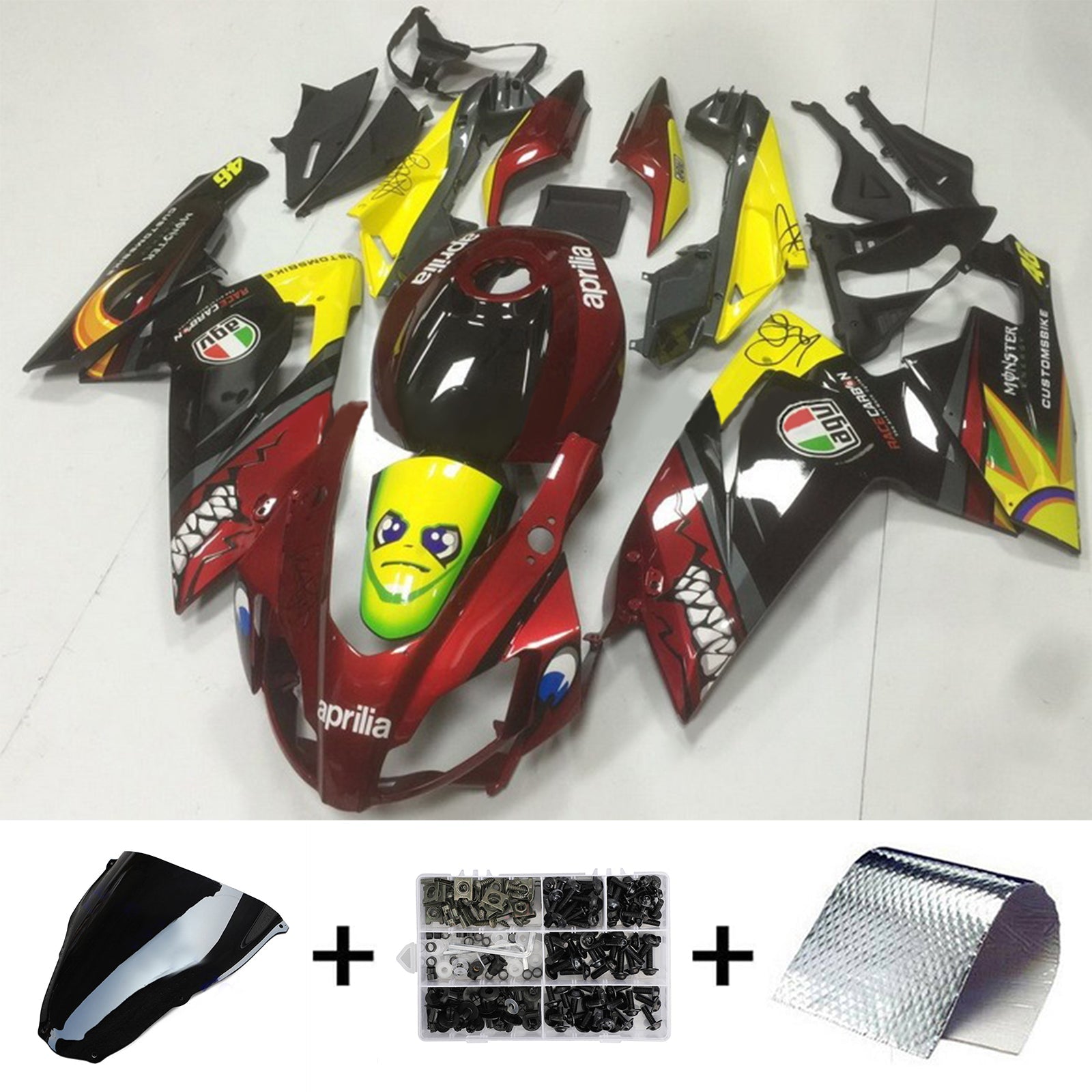 2006-2011 Aprilia Rs125 Amotopart Injection Fairing Kit Bodywork Plastic ABS #105