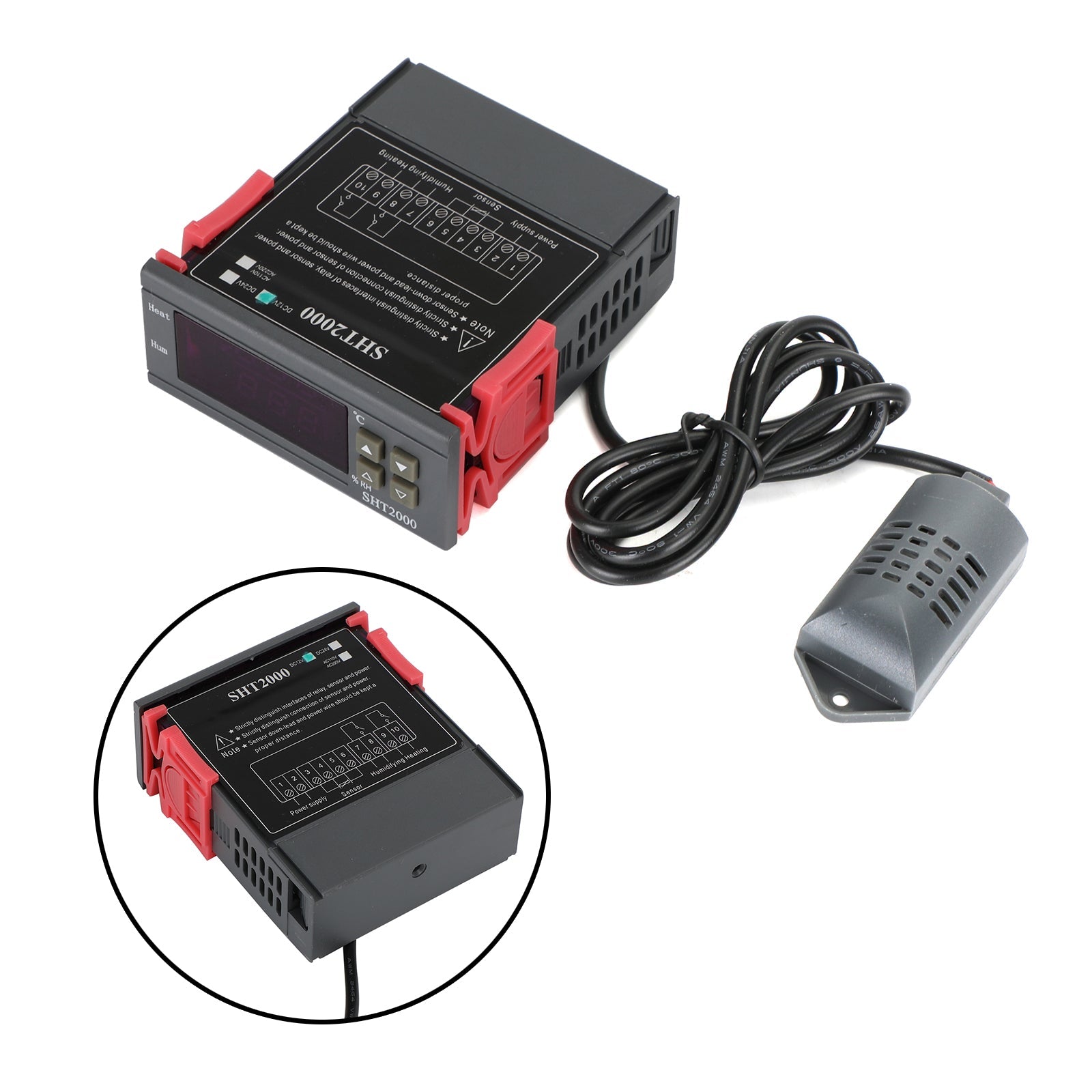 SHT2000 température humidité hygromètre Thermostat Ac110-230V/Dc12V/24V capteur