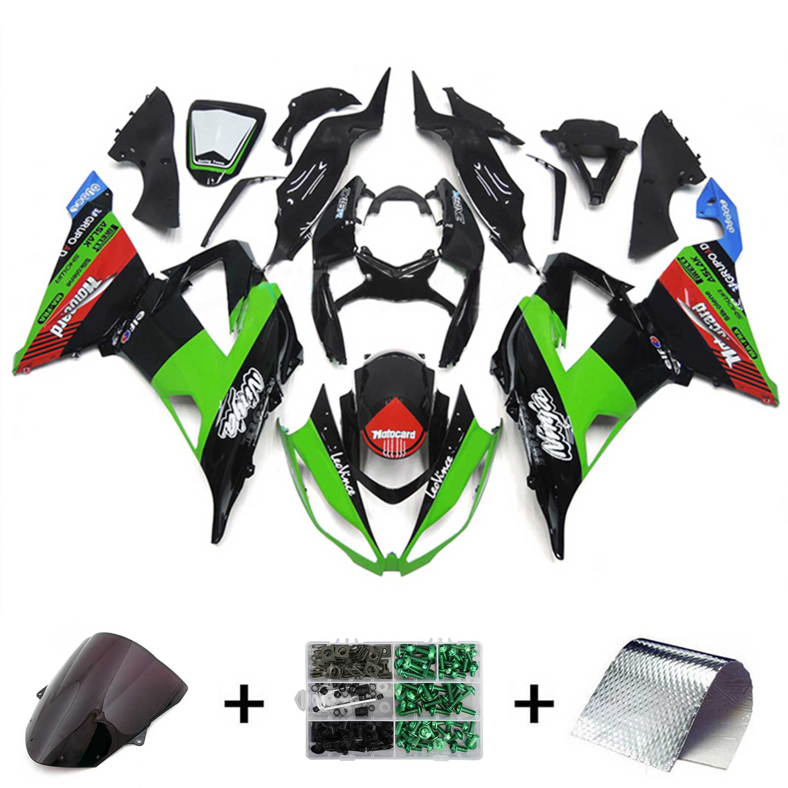 2013-2018 KAWASAKI ZX6R 636 Kit de carénage Bodywork Plastic Abs
