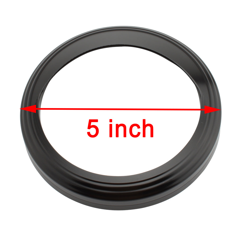 5" Snelheidsmeterbehuizing Toerentellerdekselbescherming voor Glide Softail Fat Boy Fxst Zilver