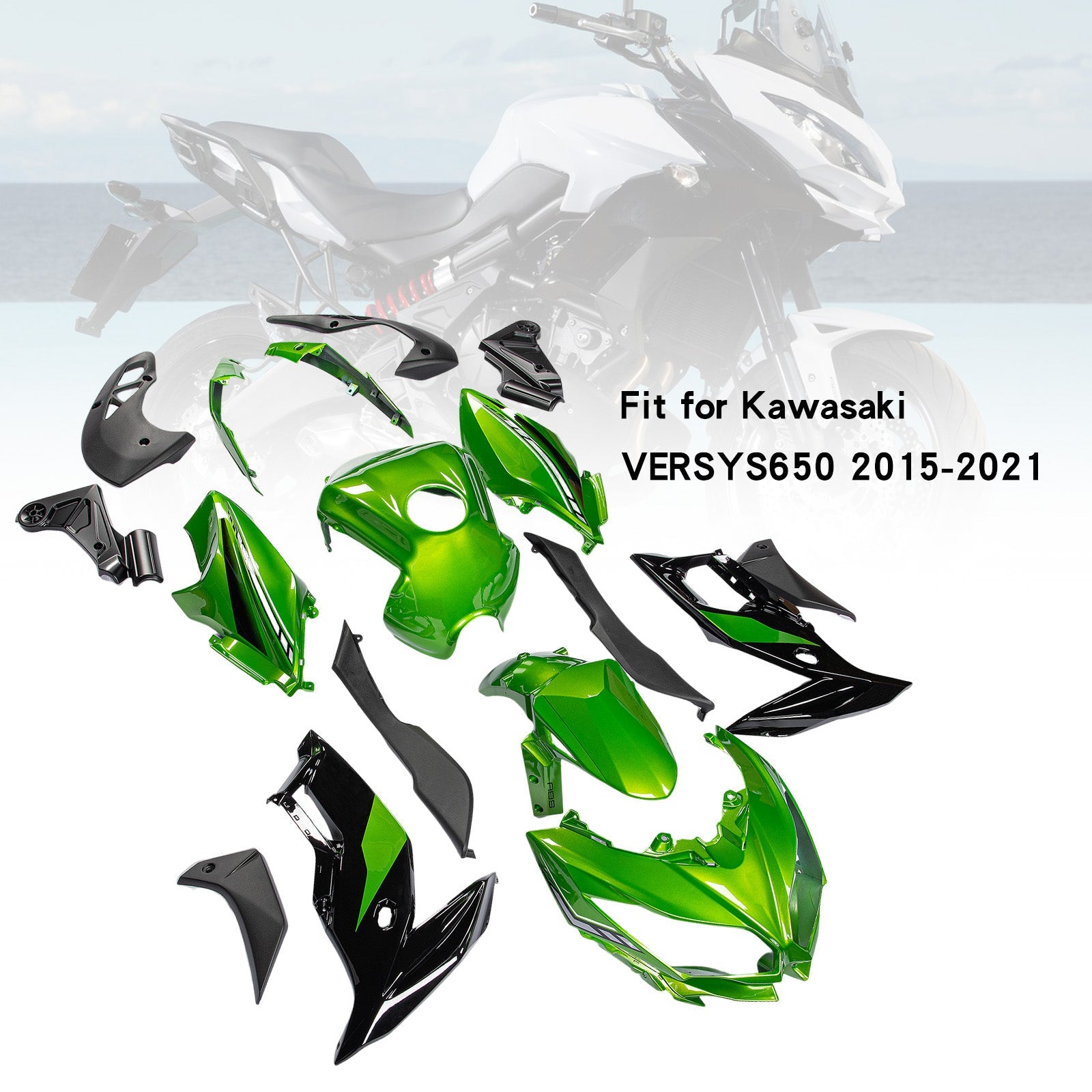 Kit de carénage Kawasaki VERSYS650 2015-2021, carrosserie en plastique ABS