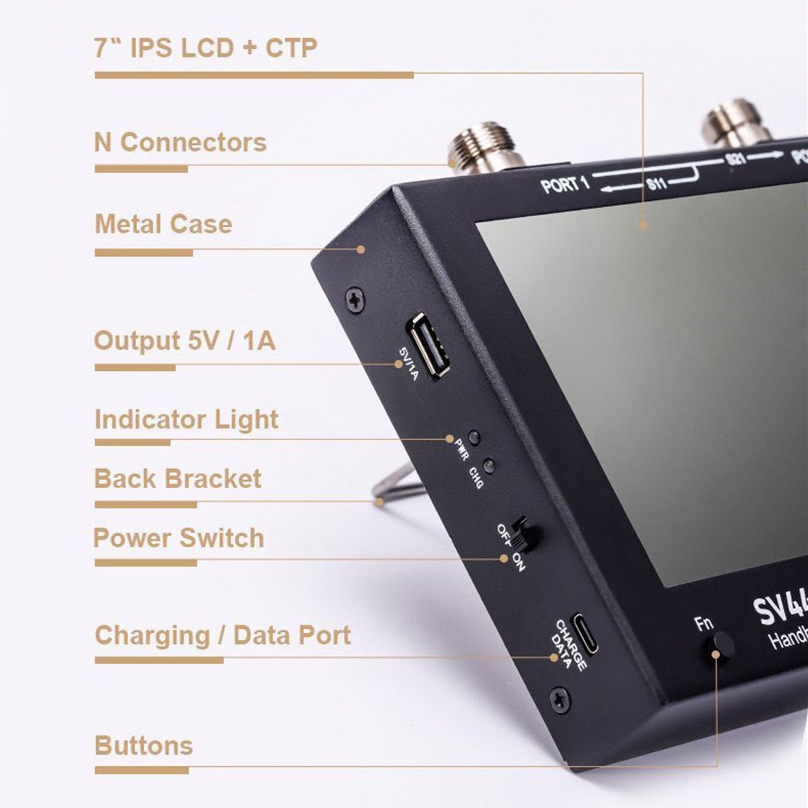 SV4401A 50 kHz-4,4 GHz Vektorový vektorový analyzátor 100 dB dynamická nanovna