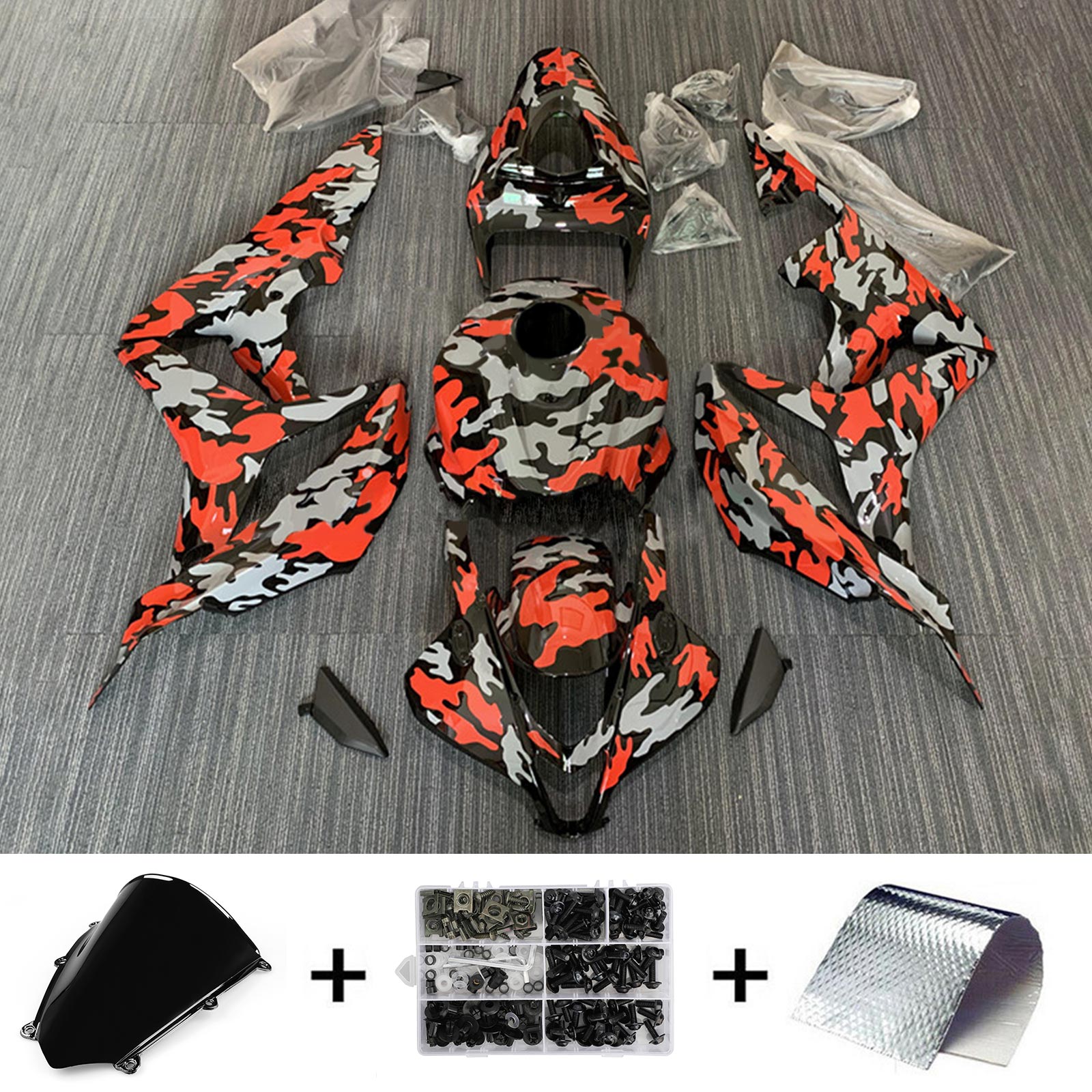 2007-2008 Honda CBR600RR F5 Kit de carénage Kit de carrosserie Plastique Abs
