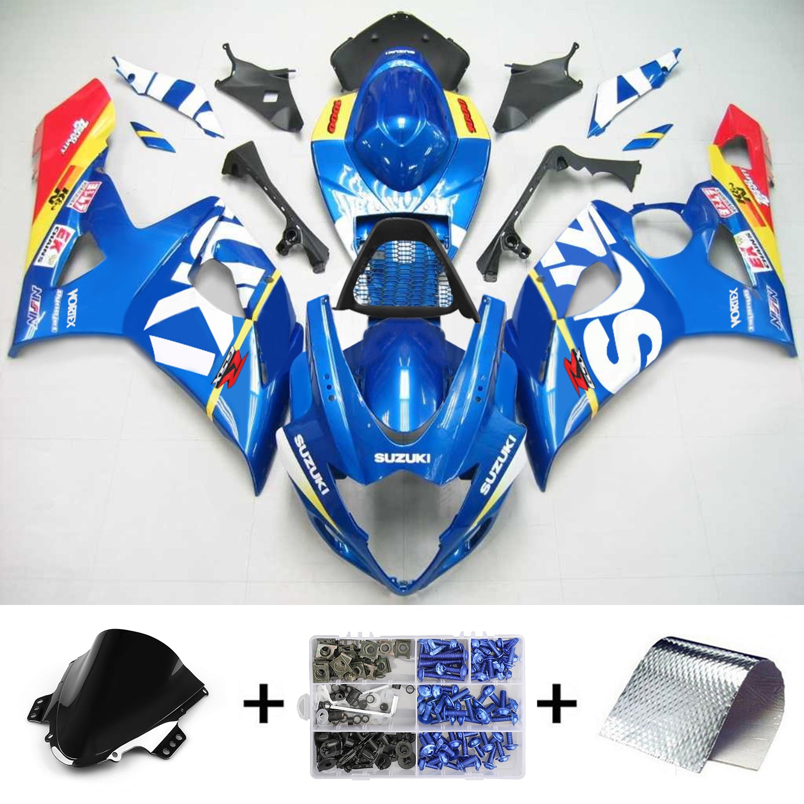 2005-2006 Suzuki GSXR1000 K5 Amotopart vstrekovacia kapotaová kapota karosérie Bodywork plast ABS #147