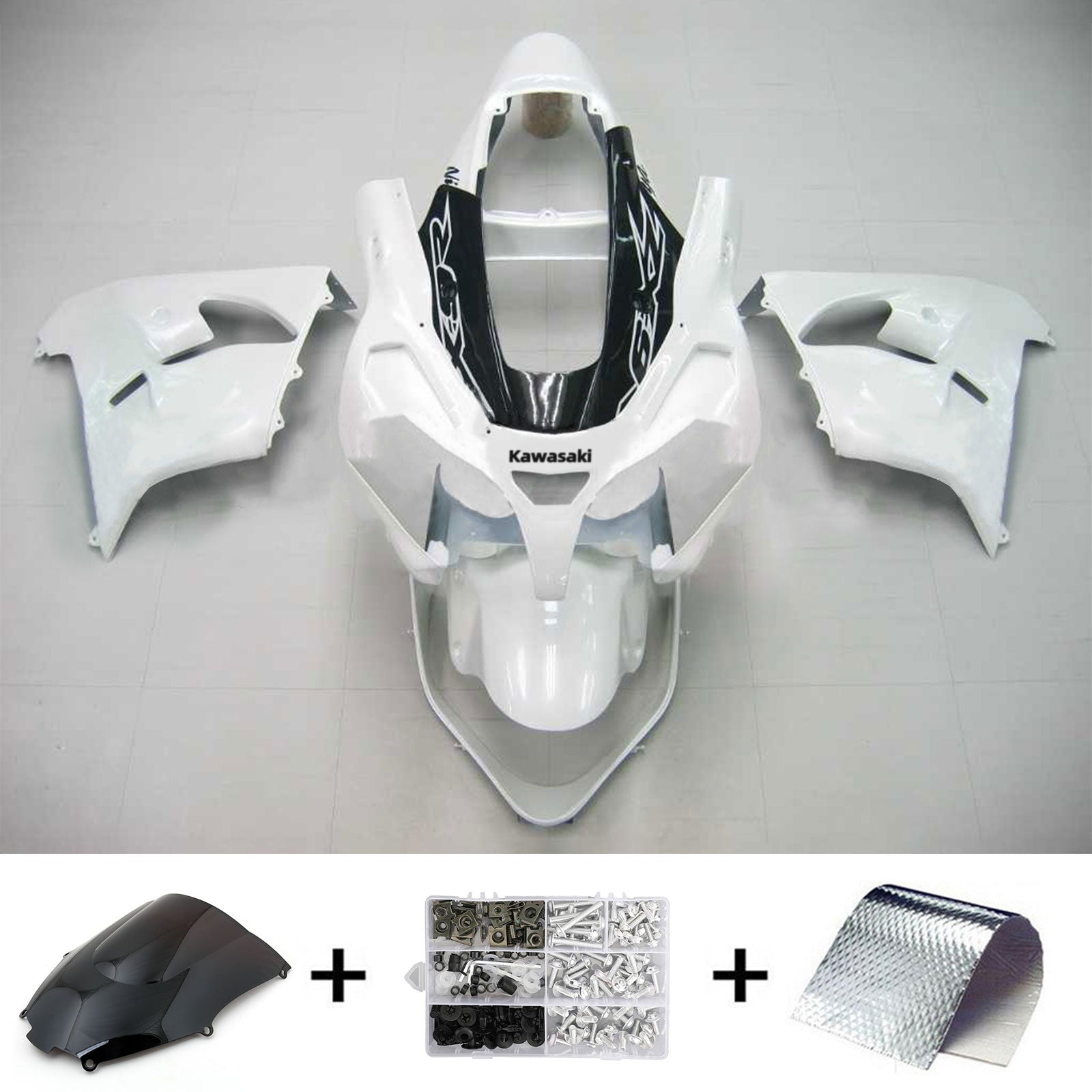 2002-2003 Kawasaki ZX9R Injeksjon Fairing Kit Bodywork Plastic ABS #105