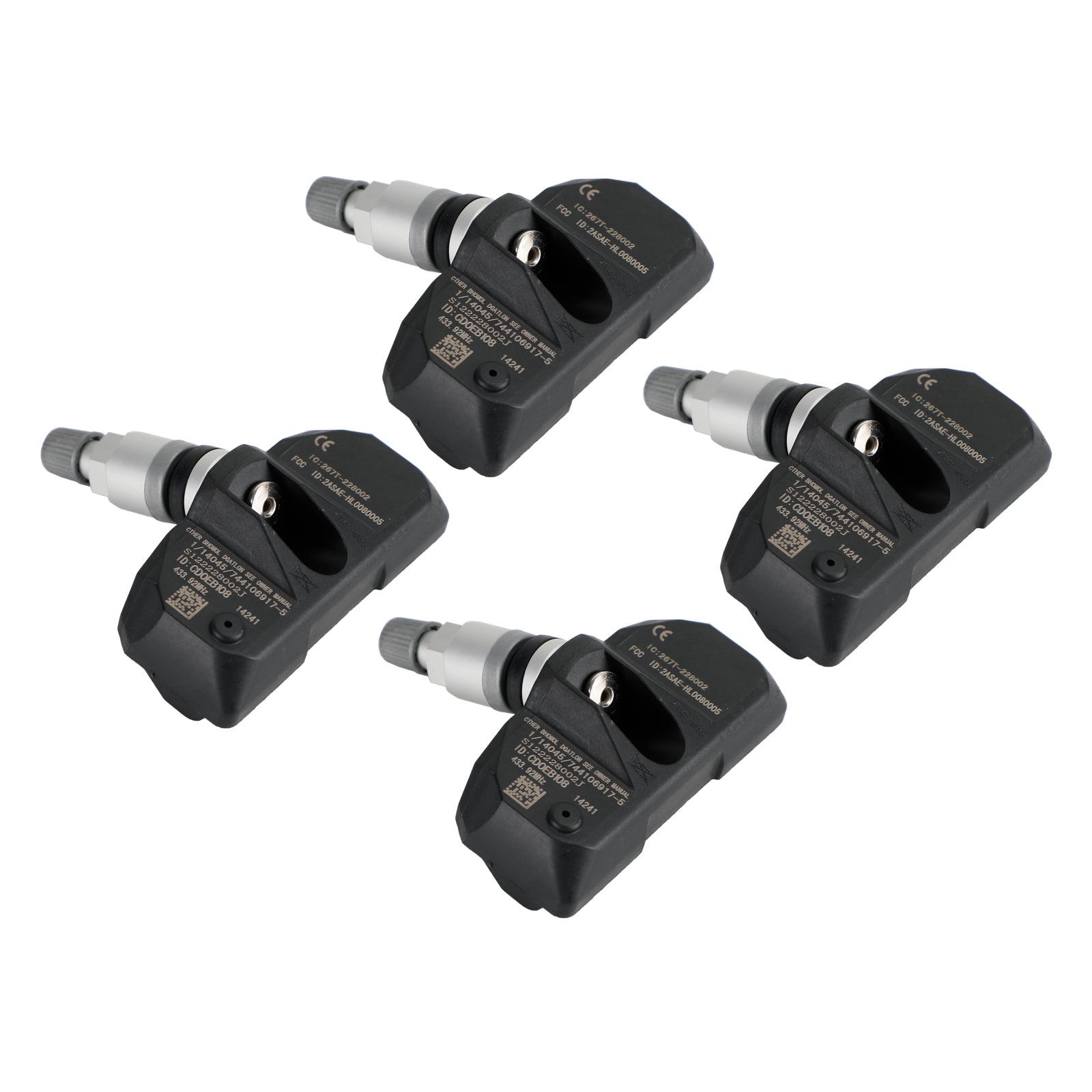 Benz GL550 GL320 S450 Dekktrykkovervåkningssystem Sensor A0025406717 4PCS