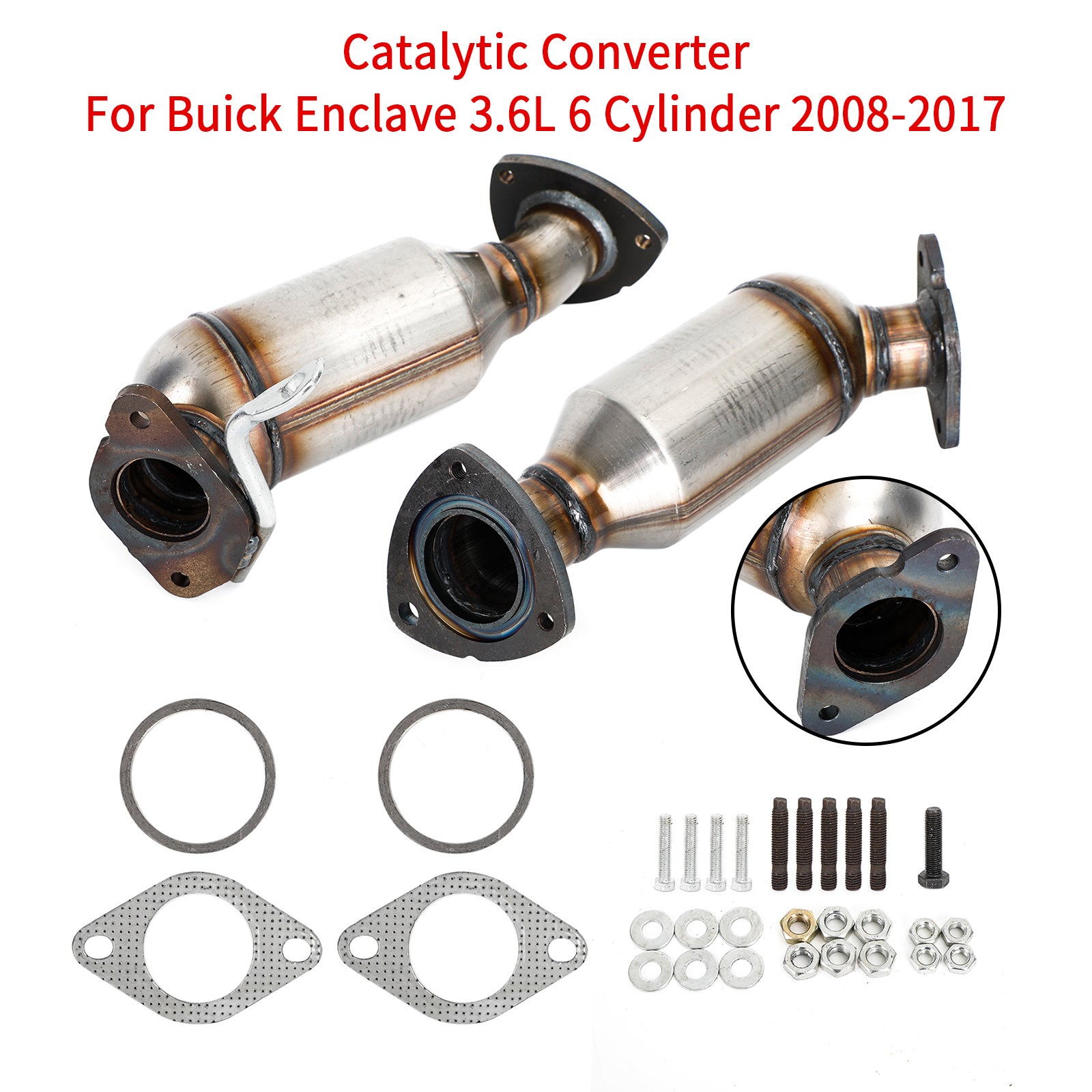 Convertisseur catalytique Buick Enclave 3,6 L 6 cylindres 2008-2017, rangée 1 & Banque2