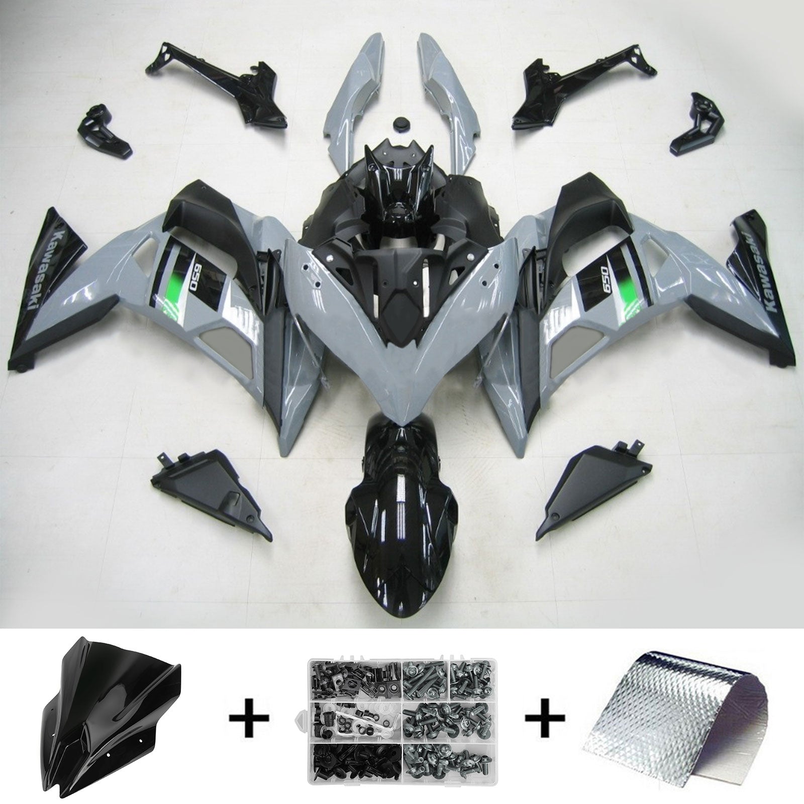 2017-2019 Kawasaki ER6F/Ninja650r Amotopart Injeksjon Fairing Kit Bodywork Plastic ABS #105