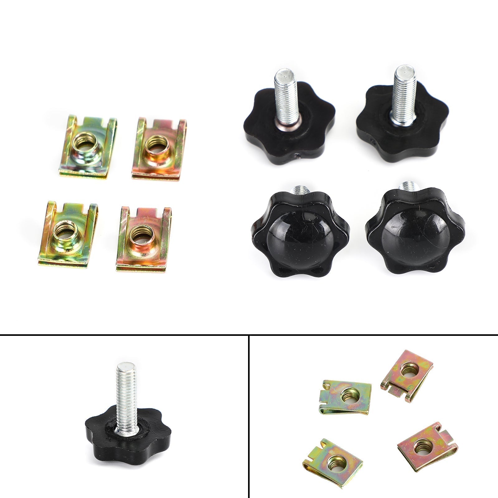 Parafusos de trava da alavanca do alforje & Conjunto de porcas pretas para Glide King Touring 96-19