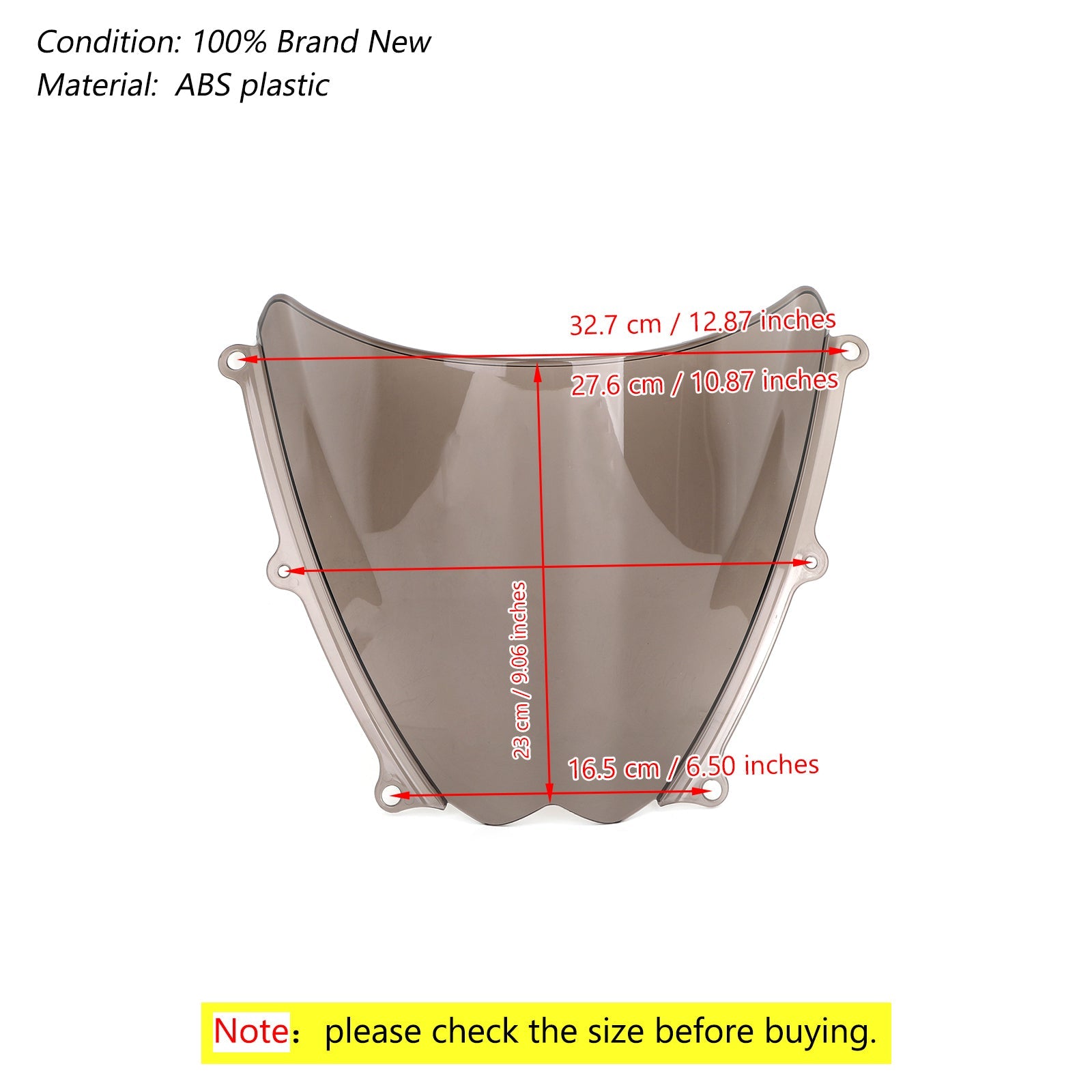 Windshield Fit för Suzuki GSXR 1000 2007-2008 K7 Smoke Generic