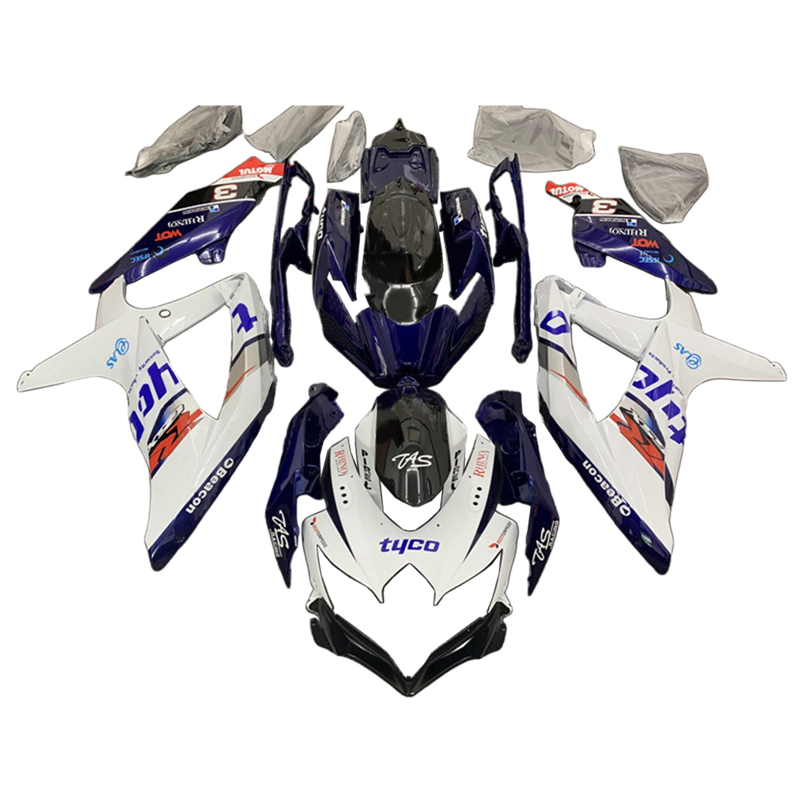 2008-2010 Suzuki GSXR 600/750 K8 Kuipset Carrosserie Kunststof ABS