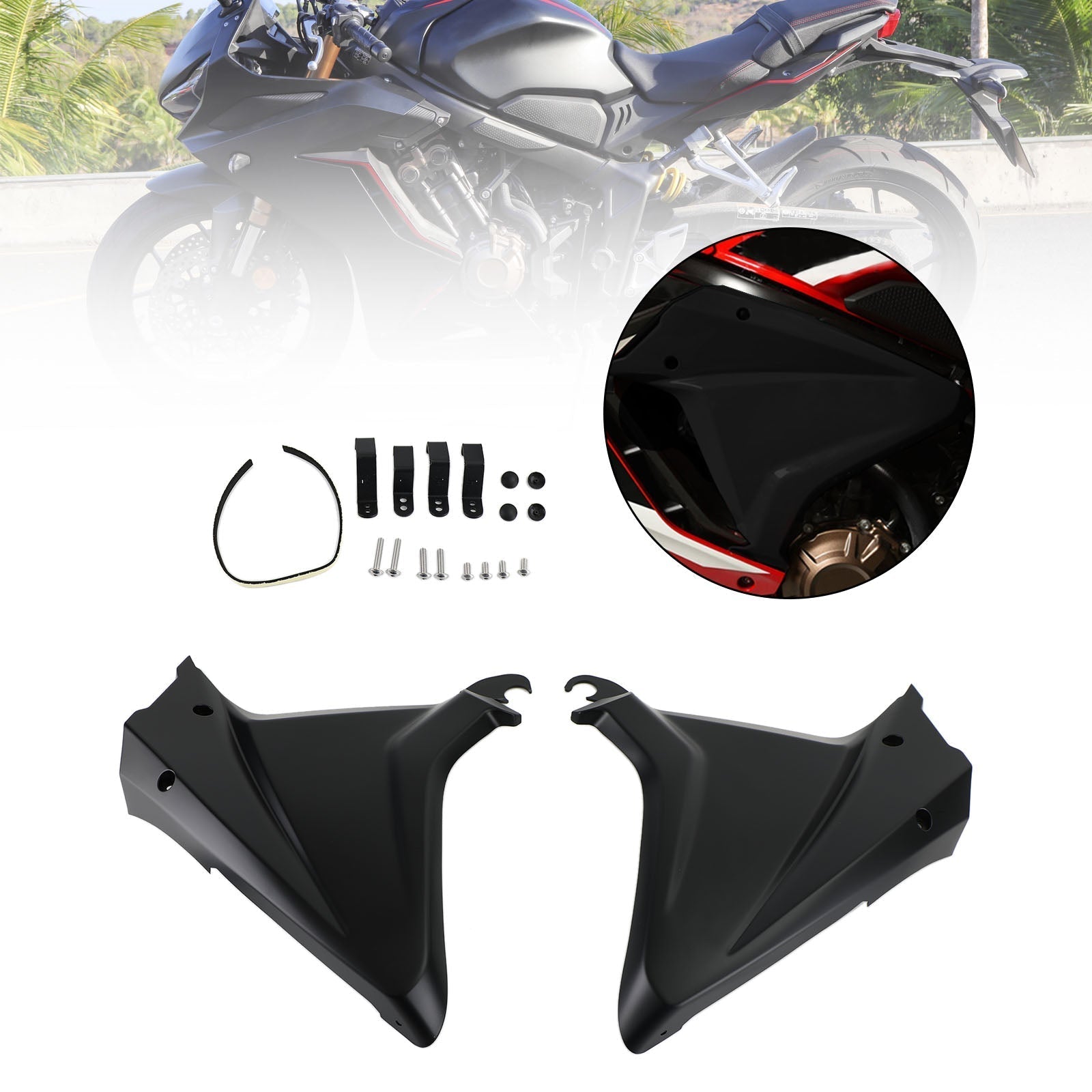2019-2021 Honda CBR650R Panneaux de couverture de cadre latéral Trim Cawings Cowls