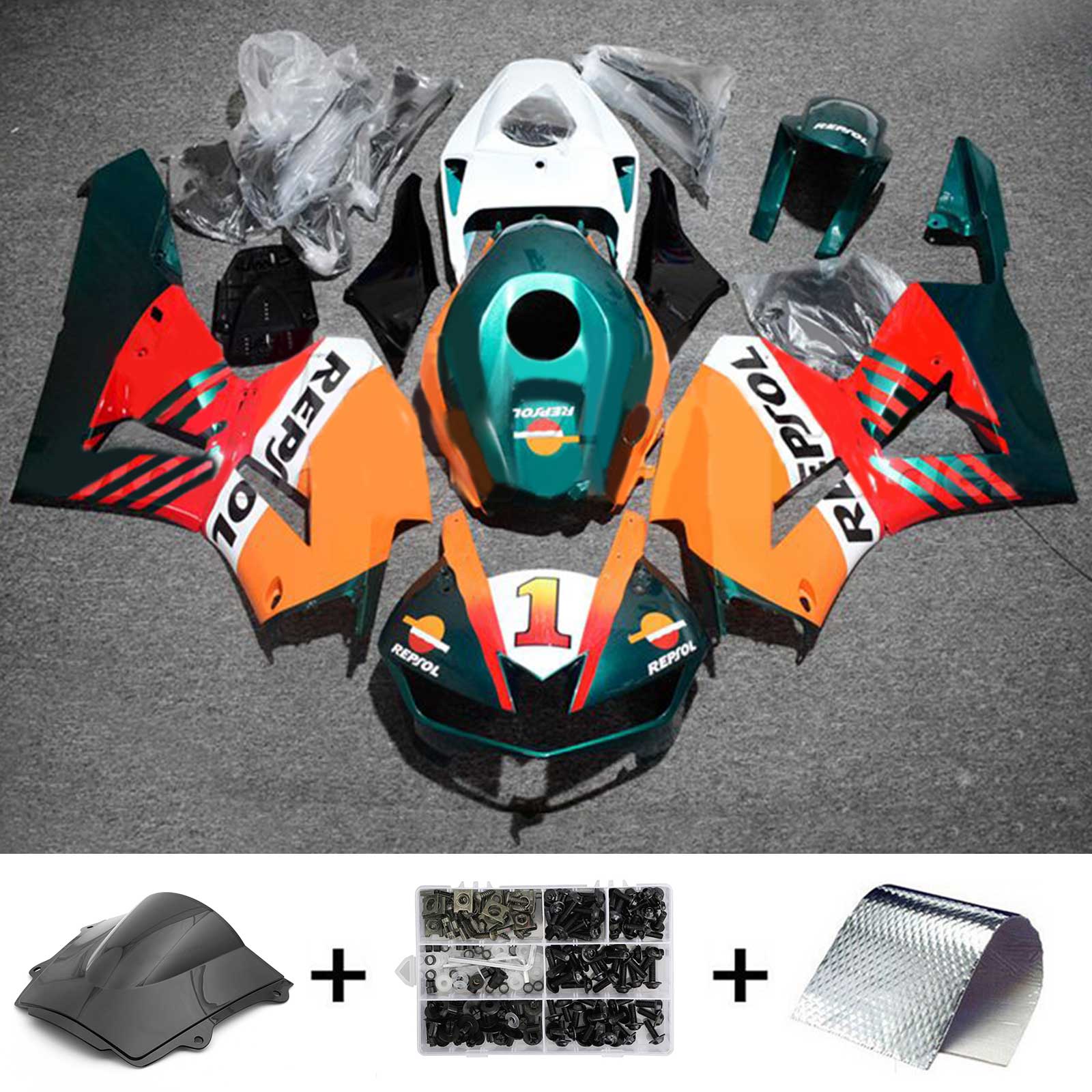 2013-2020 Honda CBR600RR F5 Kit de camence d'injection Bodywork Plastic Abs # 159