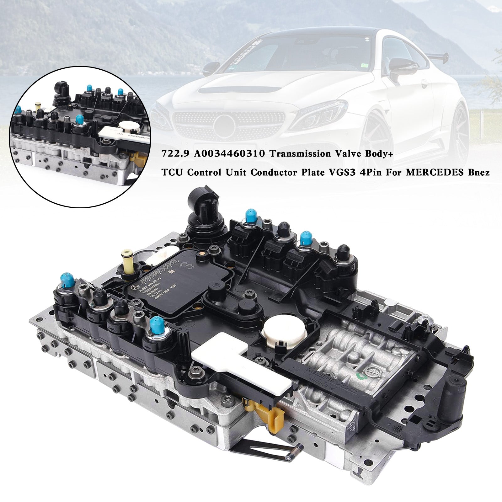 722.9 A0034460310 Cuerpo de válvula de transmisión + unidad de control TCU para MERCEDES Bnez