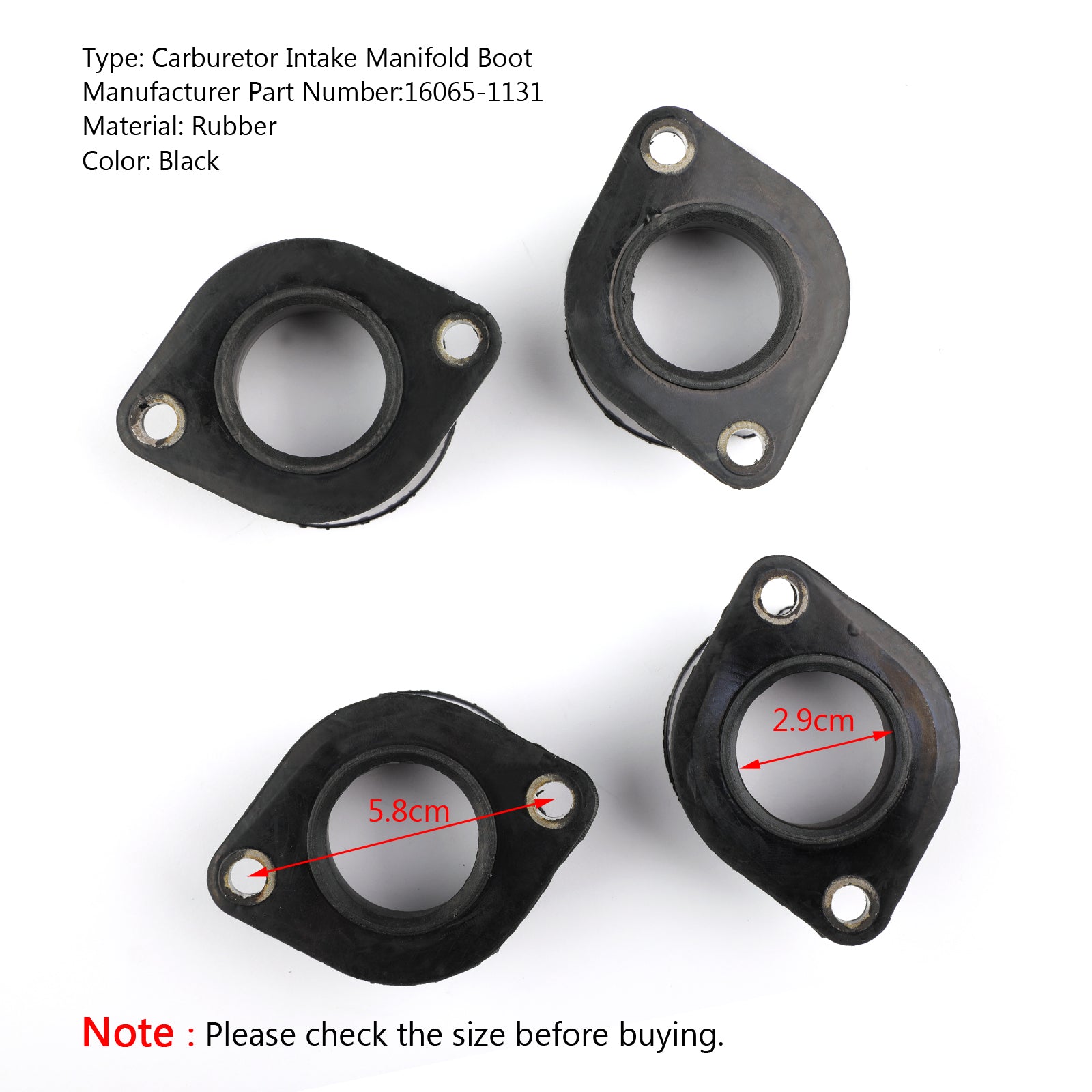 Kawasaki KZ1000 KZ1100 ZN1100 A1 B1 Carburetor Holder Intake Manifold Boot